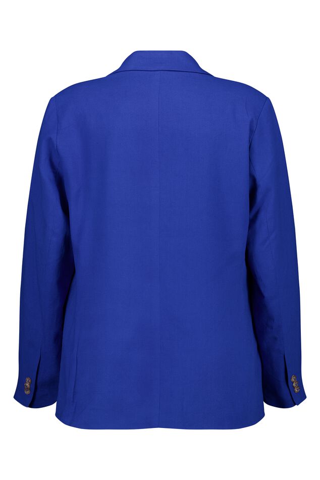 Blazer en lin à coupe droite image number 2