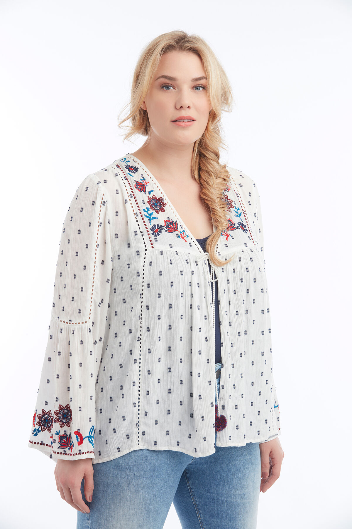 Veste-chemisier avec broderie image number 4