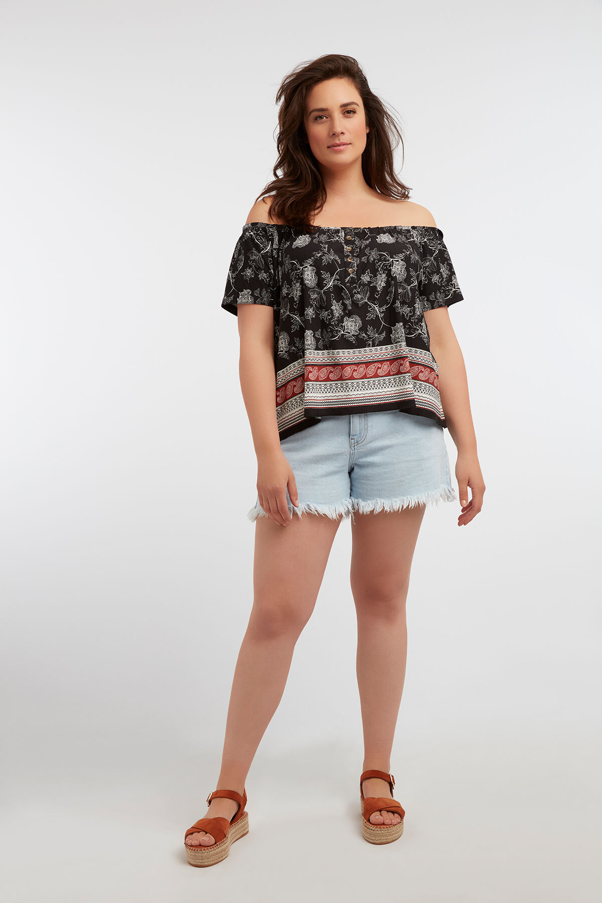 Haut avec encolure &eacute;lastique image number 4