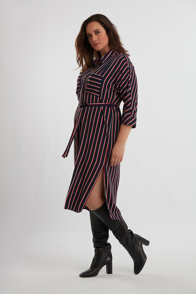 Robe chemise rayée image number 0