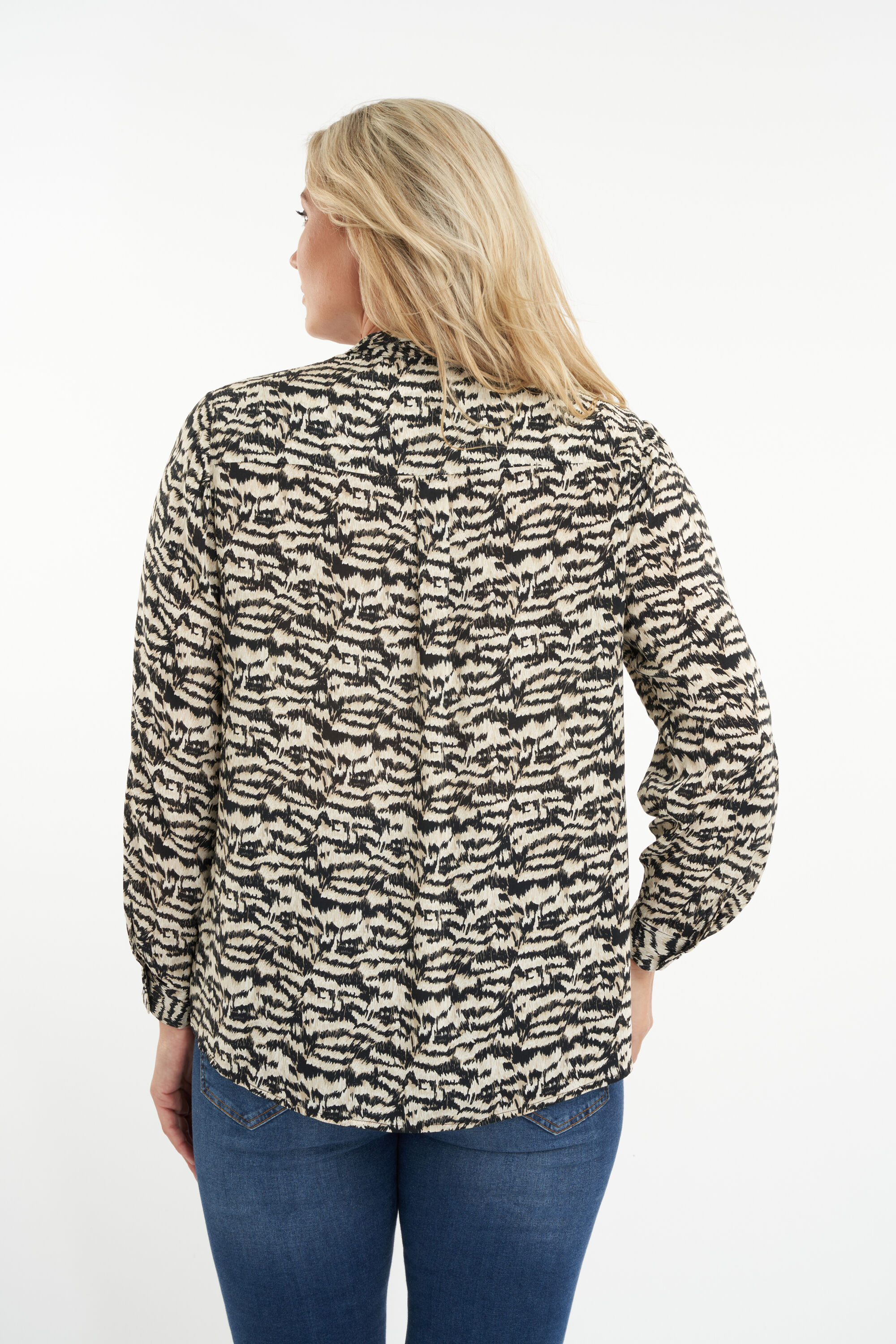 Chemisier &agrave; imprim&eacute; z&eacute;br&eacute; image number 3