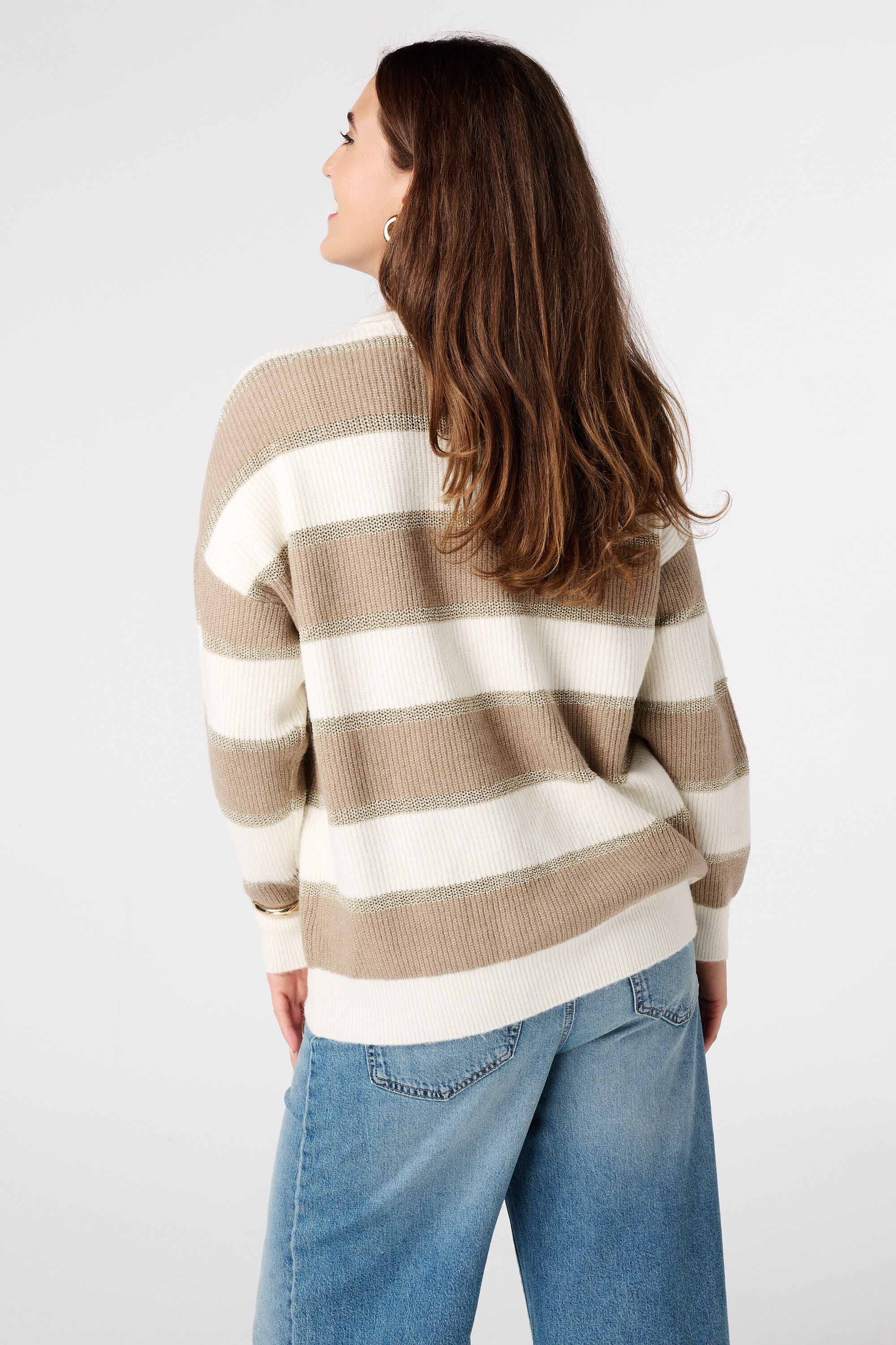 Pull ray&eacute; avec lurex image number 3