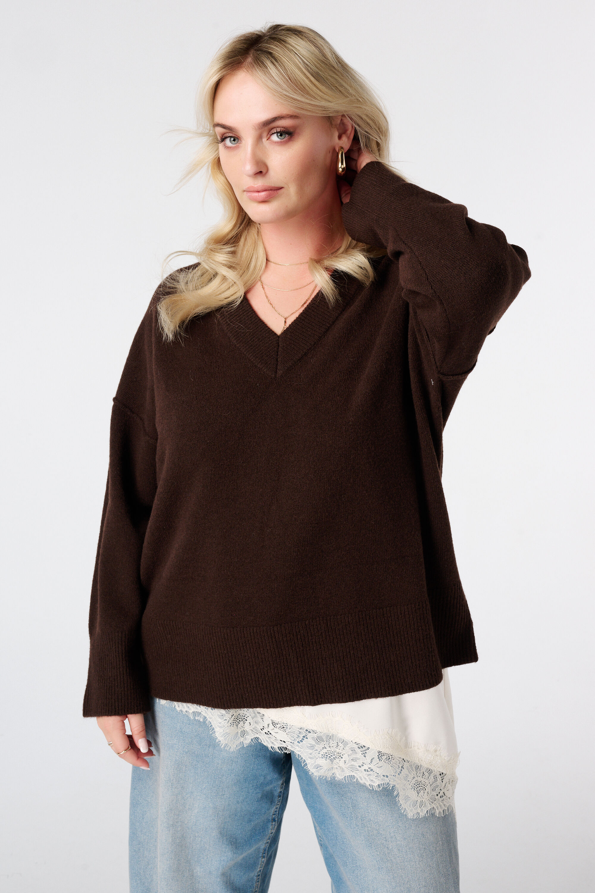 Pull &agrave; col en V