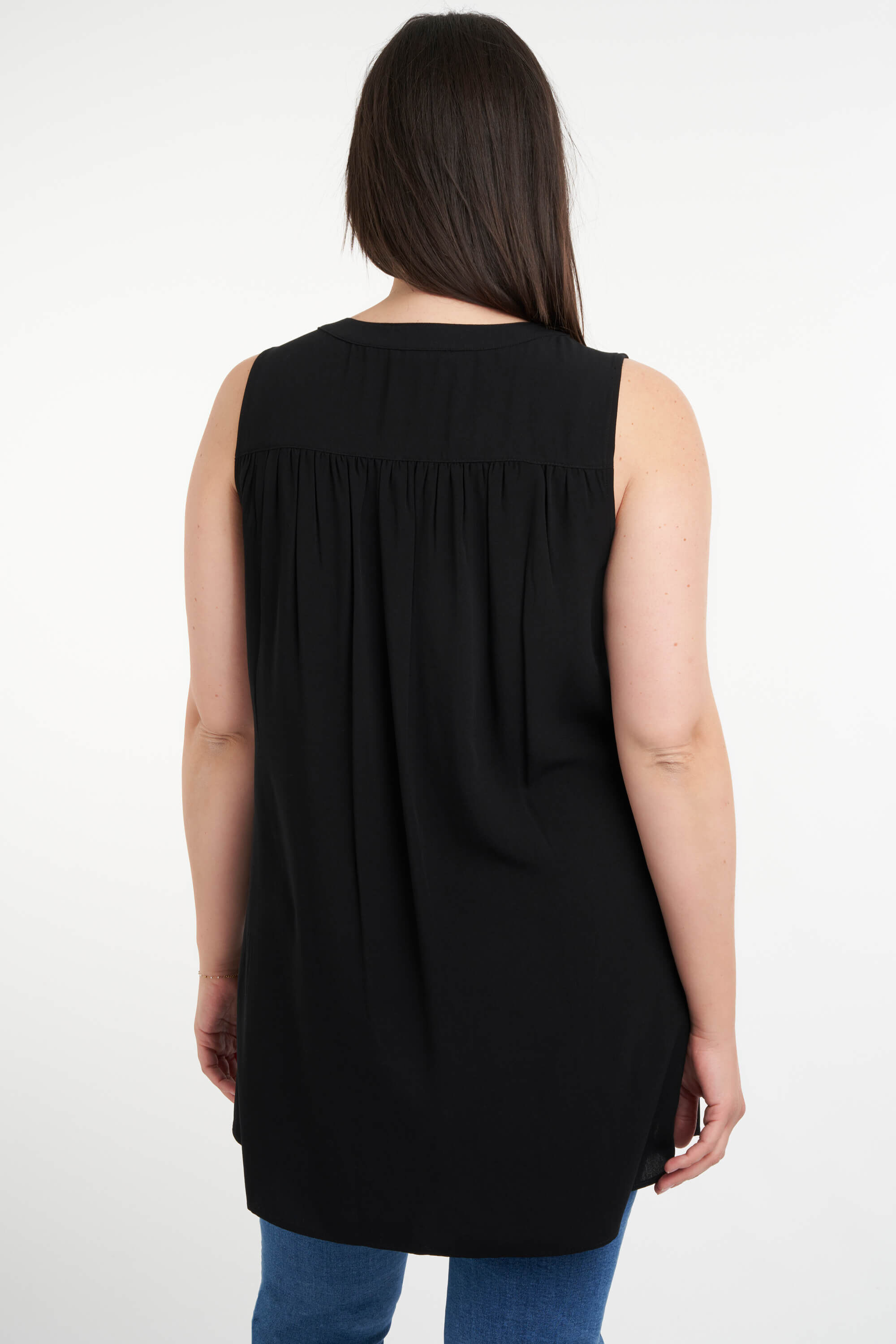 Chemisier long sans manches image number 4