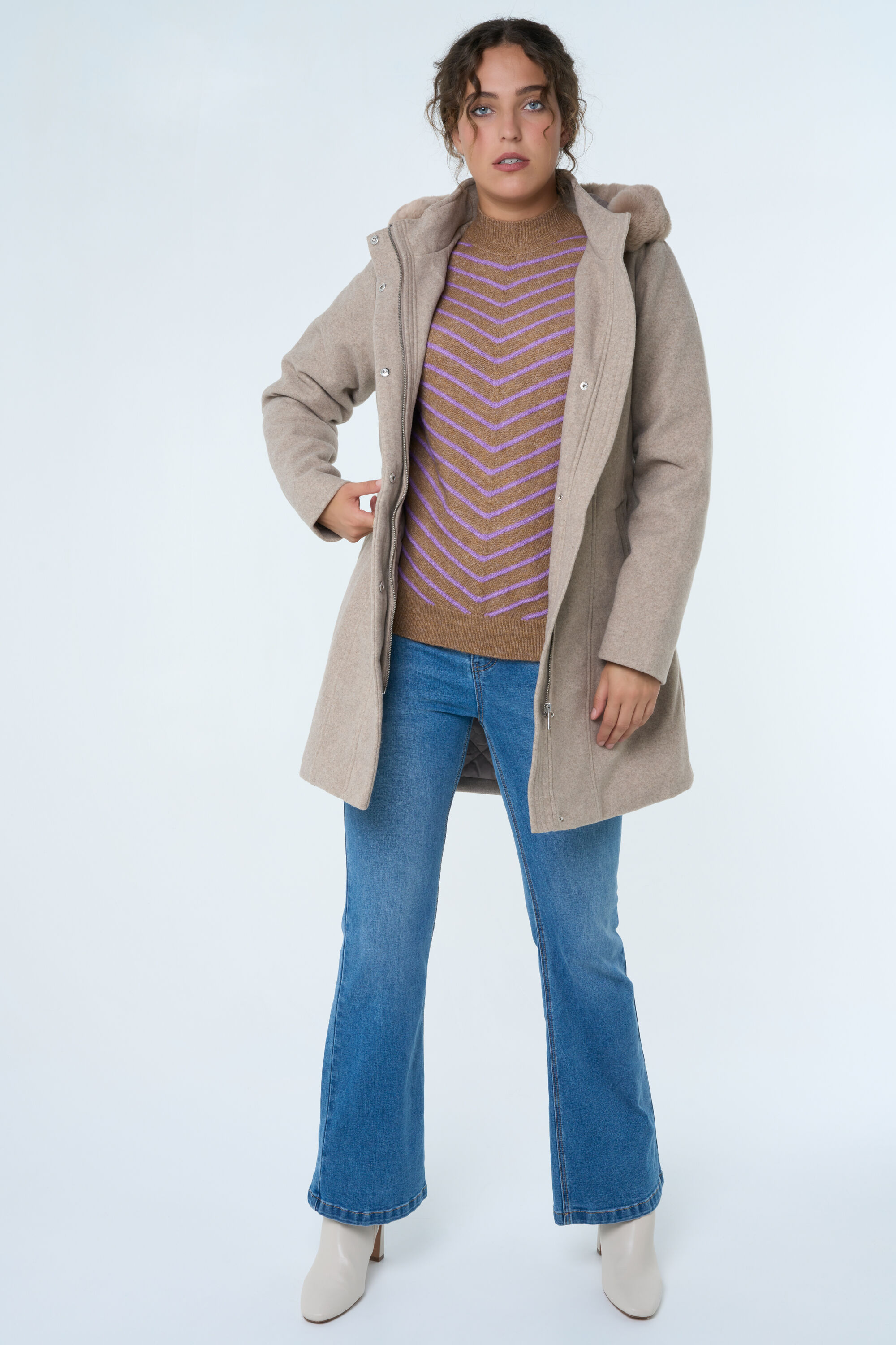 Manteau avec une apparence de laine image number 6