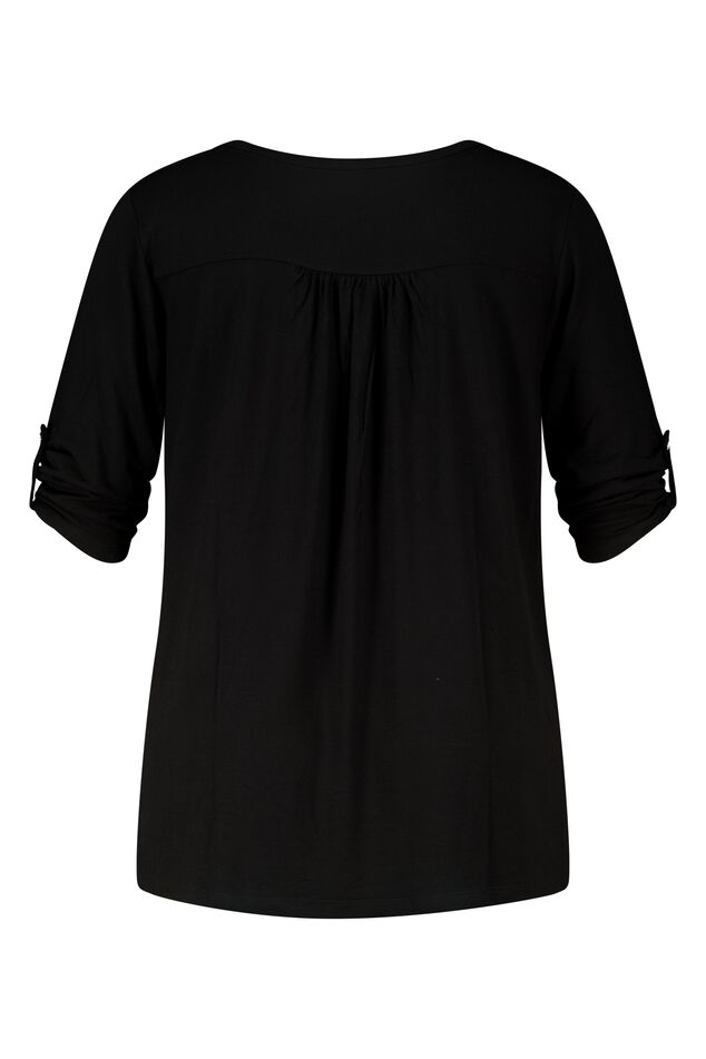 Haut col en V avec boutons image number 2