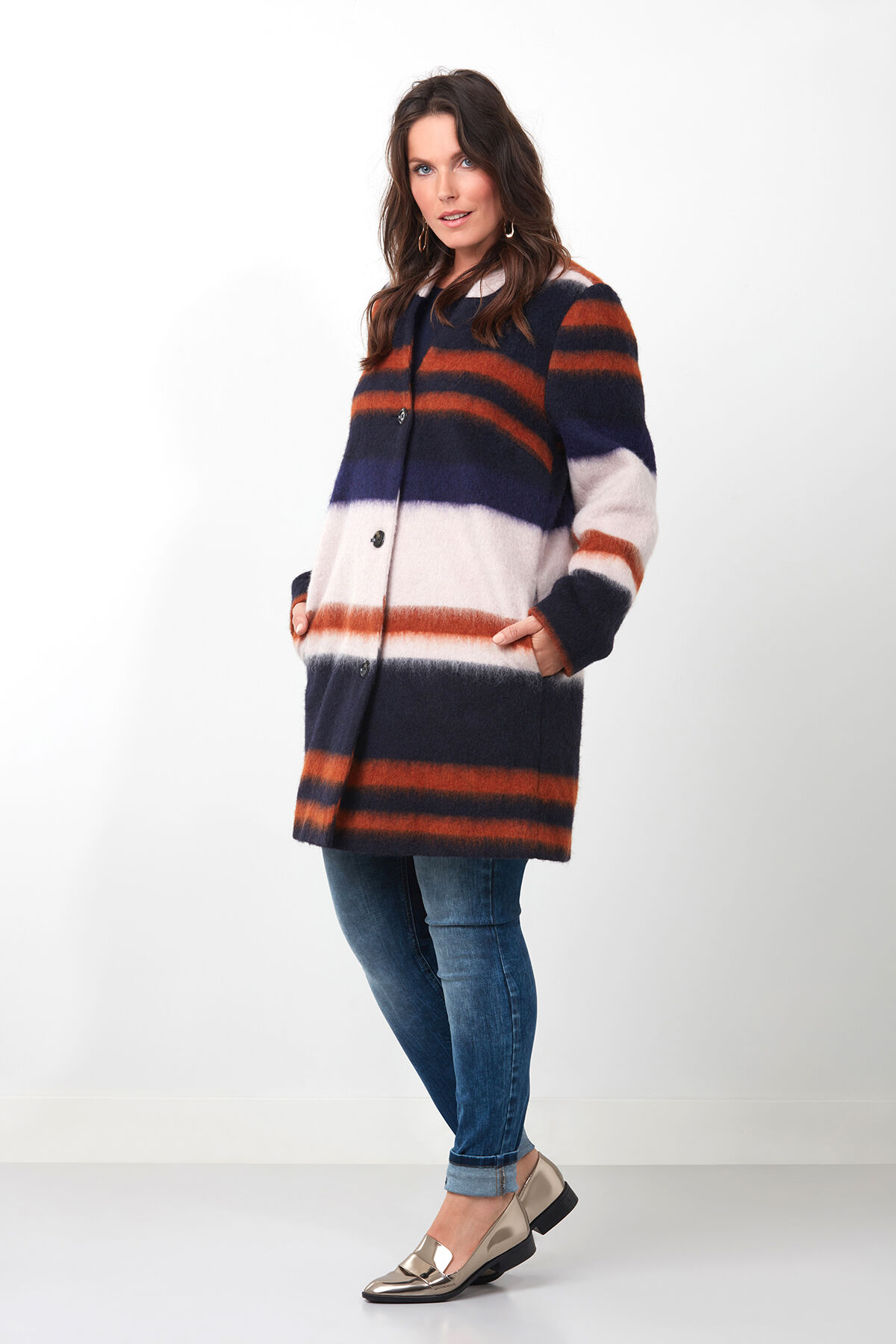 Manteau en laine m&eacute;lang&eacute;e image number 3