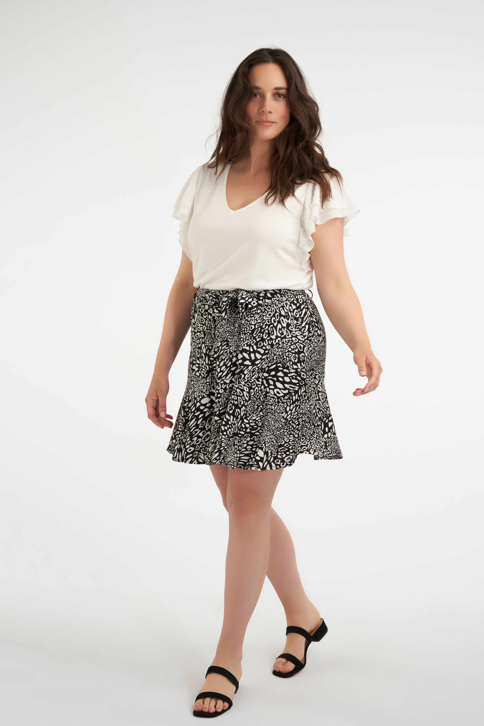 Femmes Jupe short a ceinture nouee MS Mode