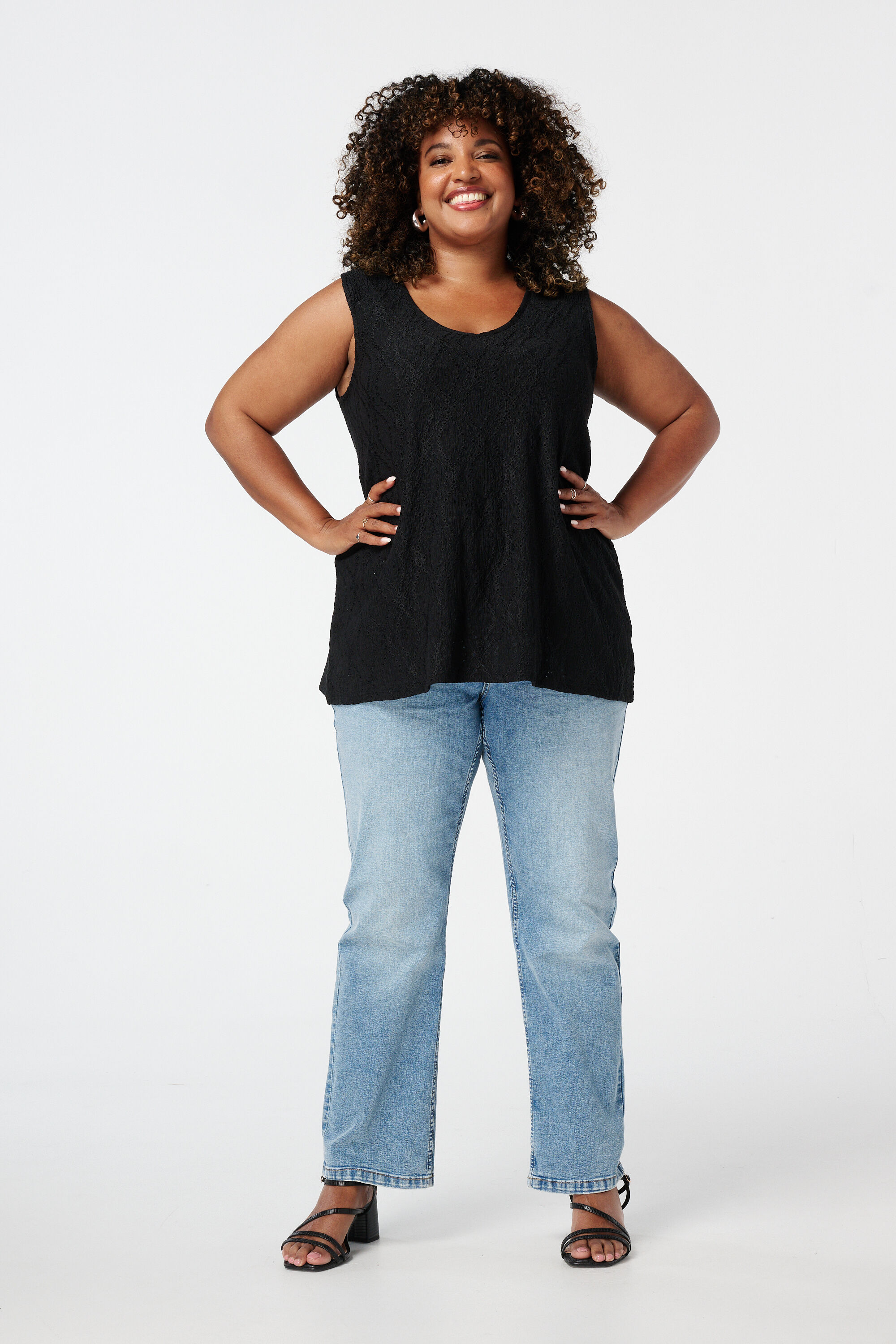 Haut sans manches avec structure en dentelle image number 5