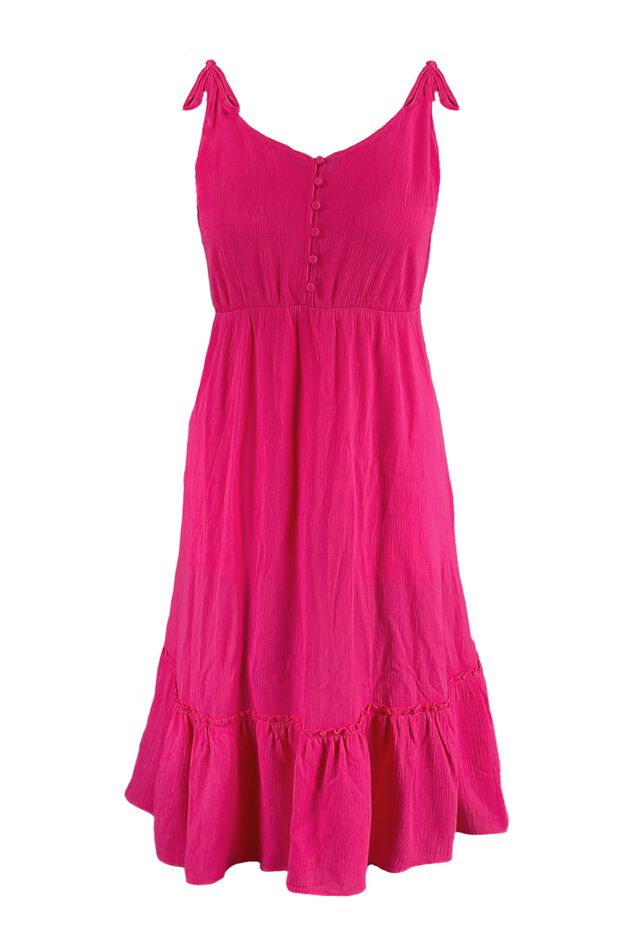 Robe midi avec bretelles nouées  image number 1