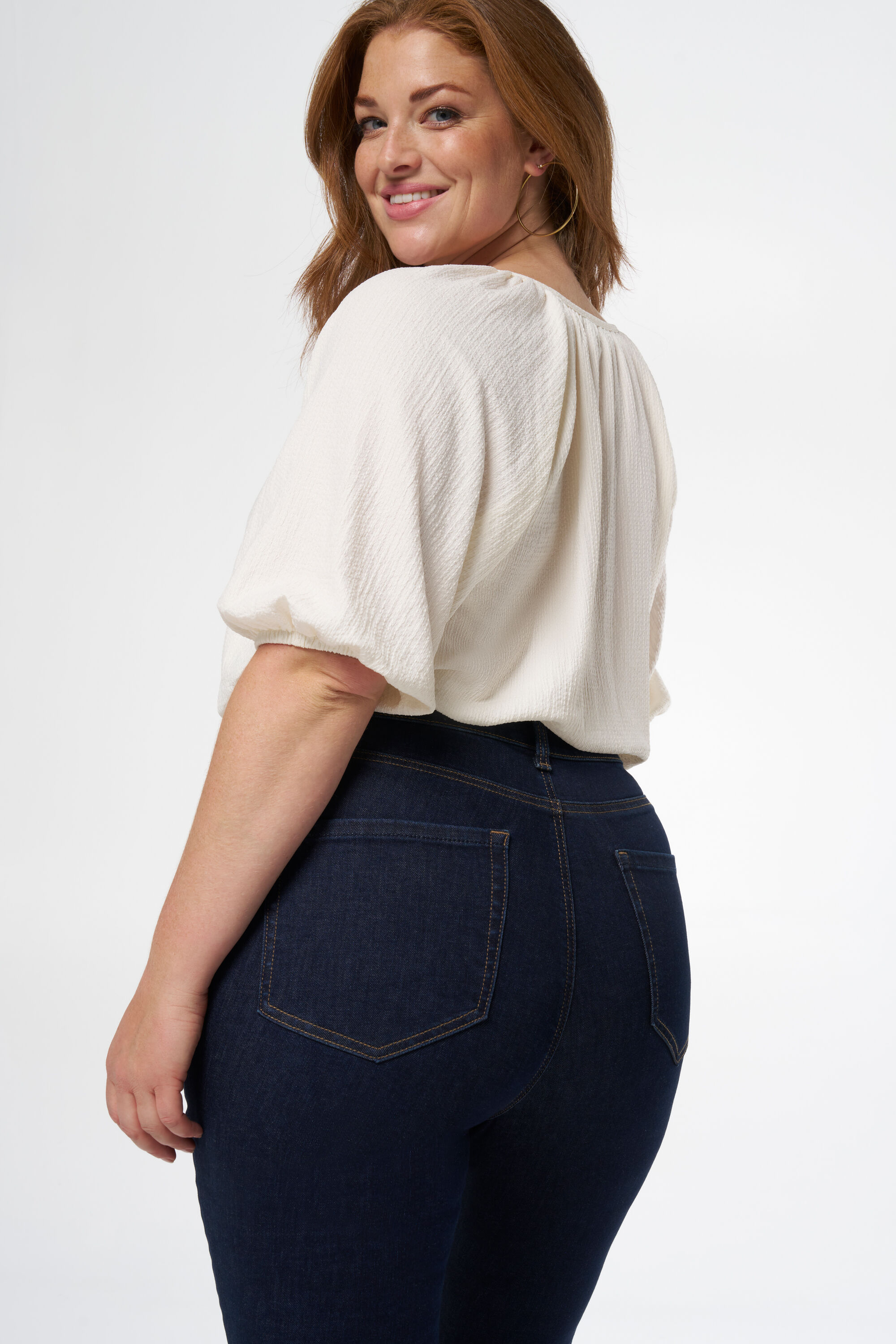 Jean skinny &agrave; taille haute CHERRY image number 4