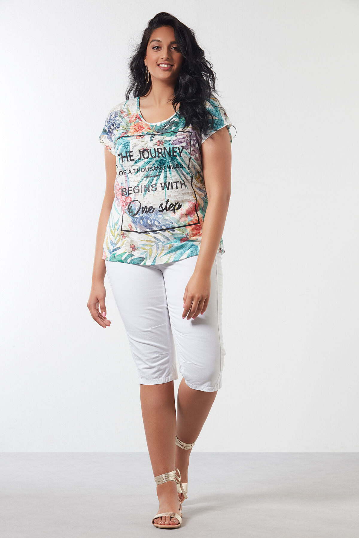 Pantalon corsaire en coton image number 4