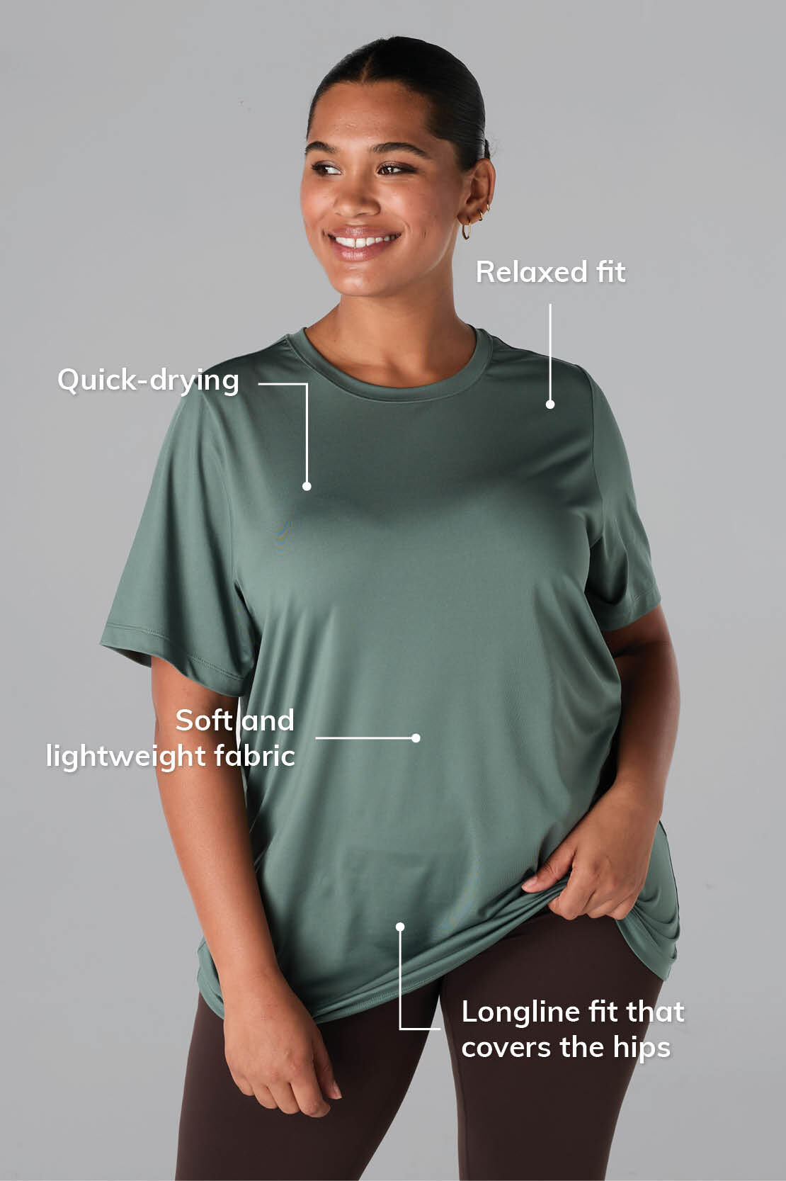 T shirt de sport long image number 1