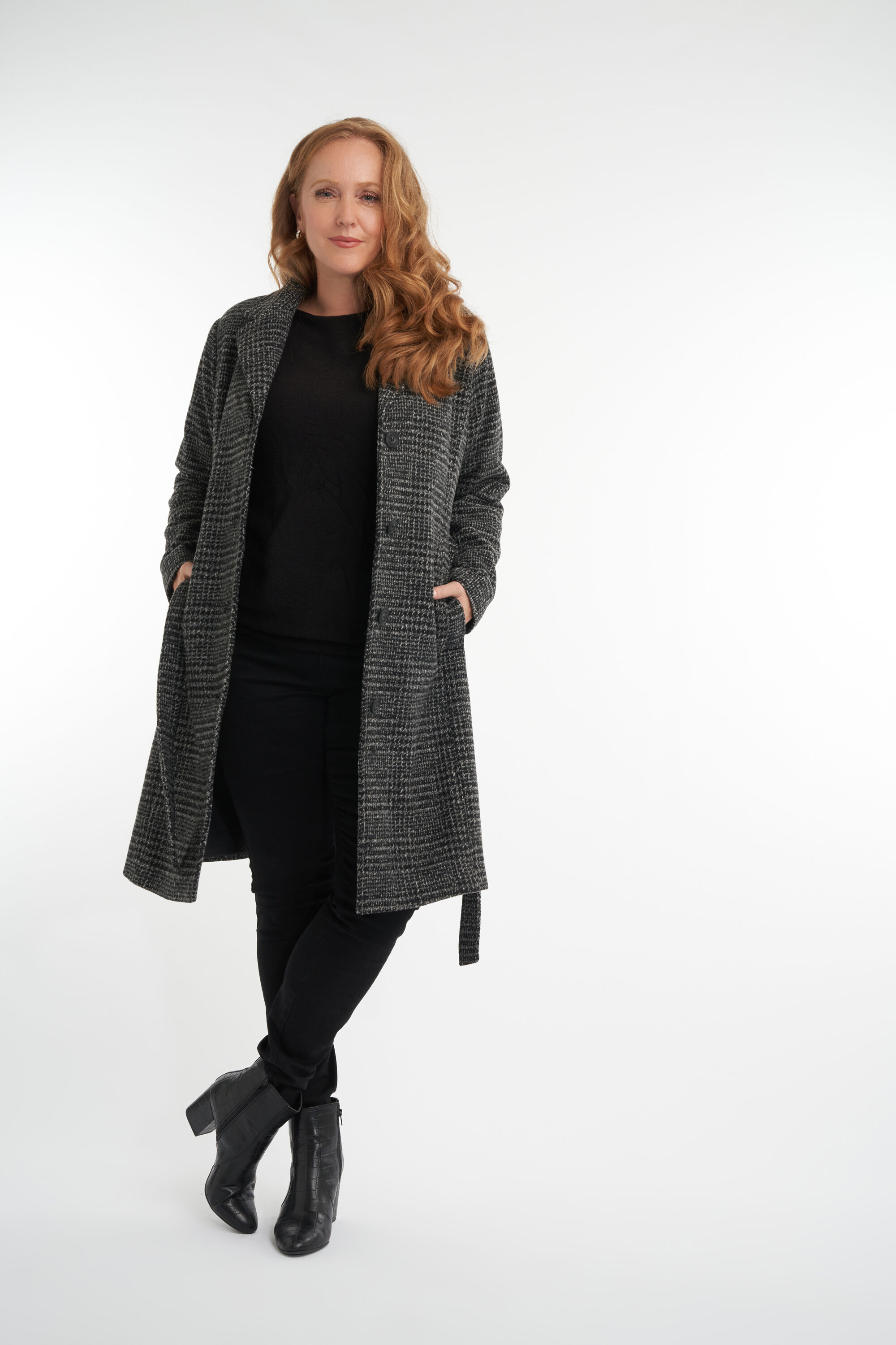 Veste longue avec ceinture clearance