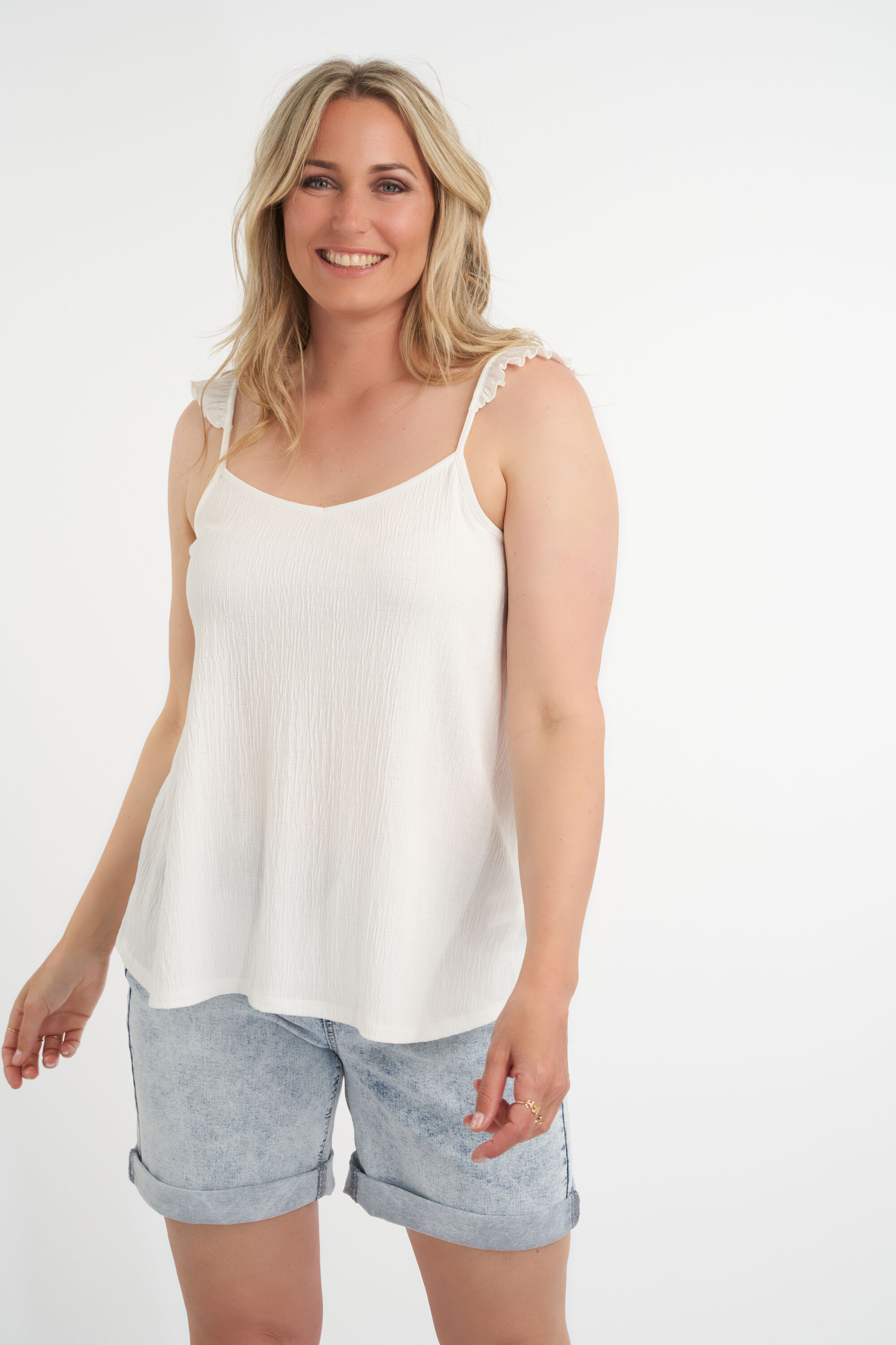 Haut &agrave; volant