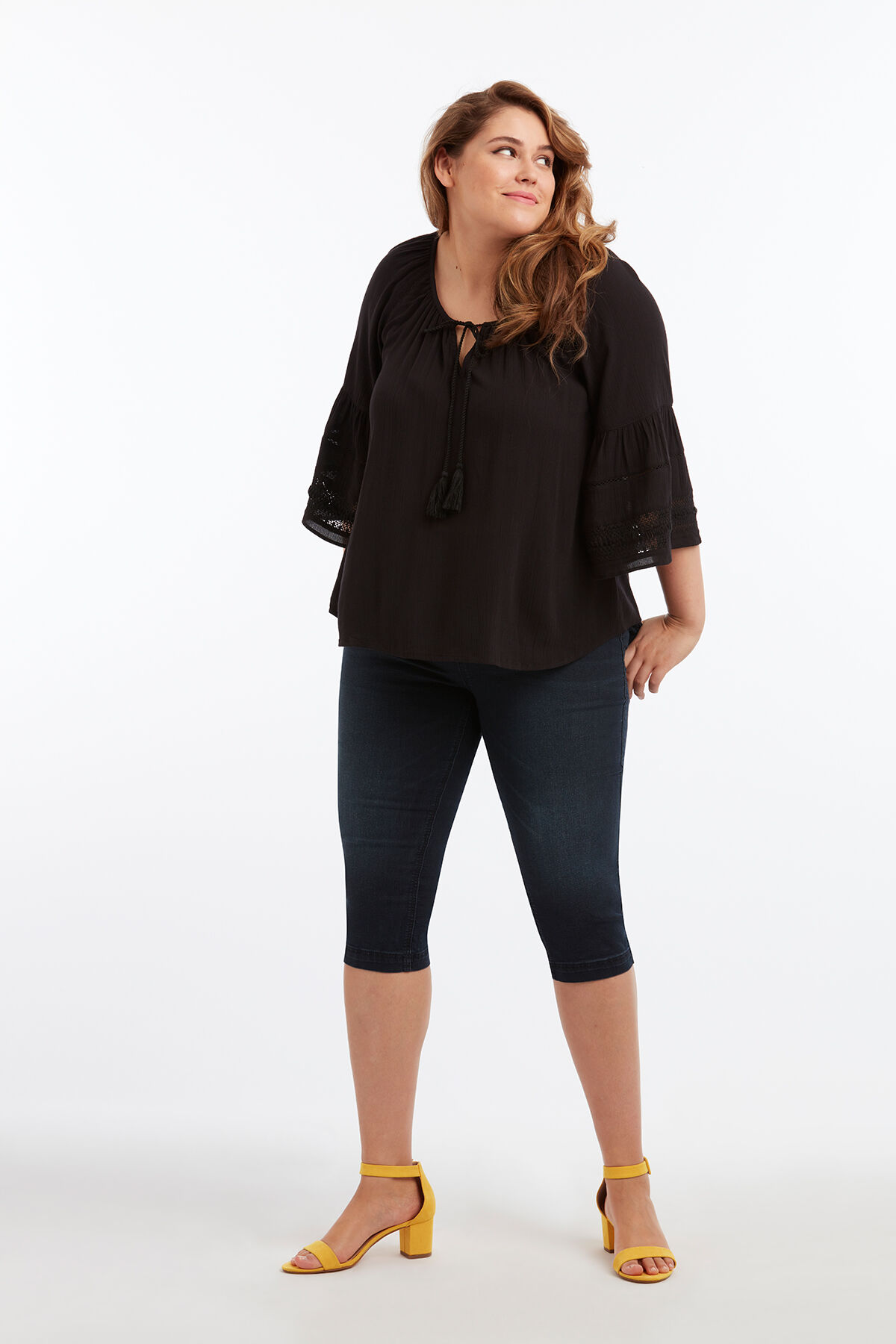 Chemisier &agrave; manches cloche image number 4