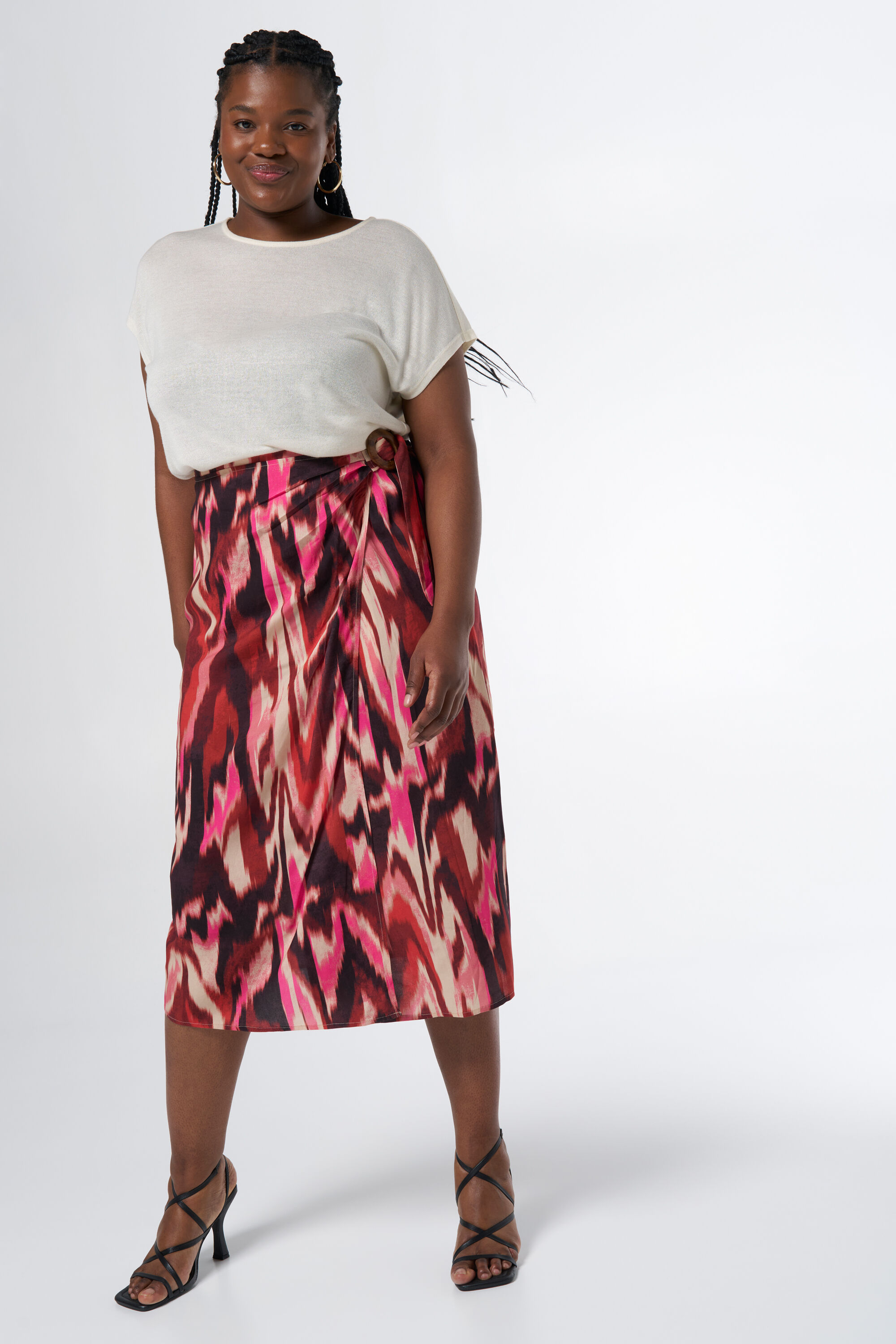 Jupe midi rouge online