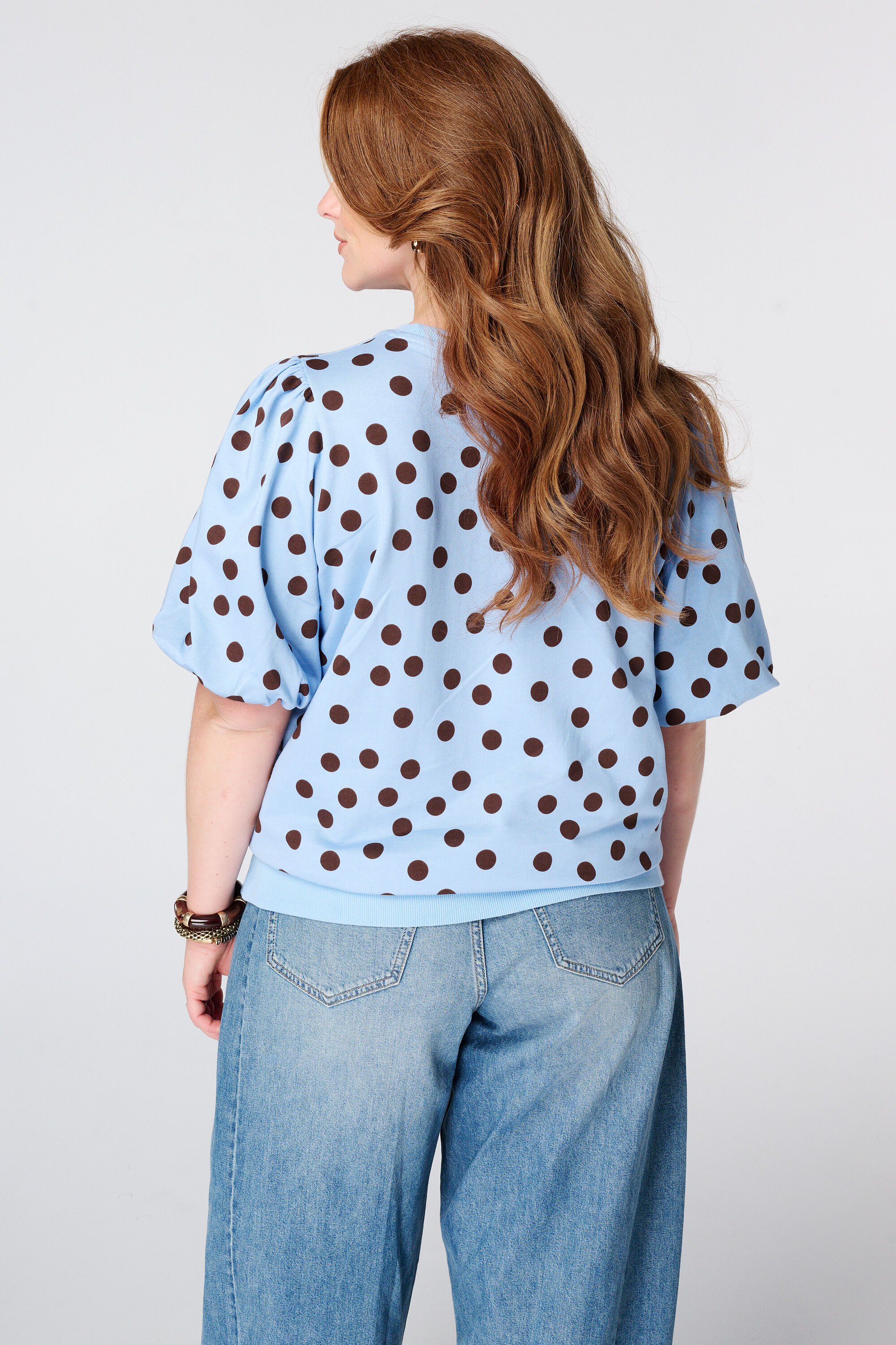 Top en sweat &agrave; pois image number 3