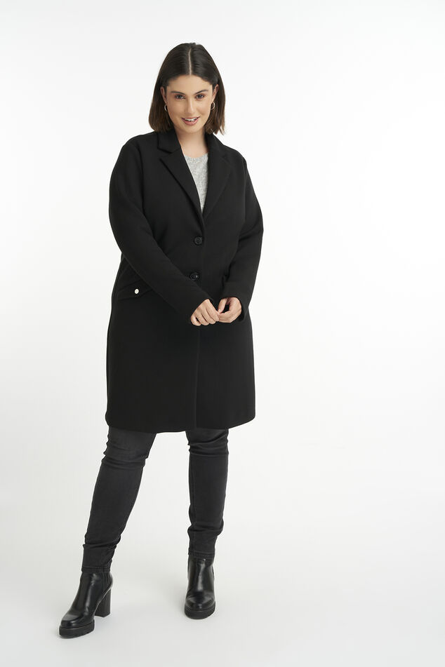 Long manteau en jersey  image number 0