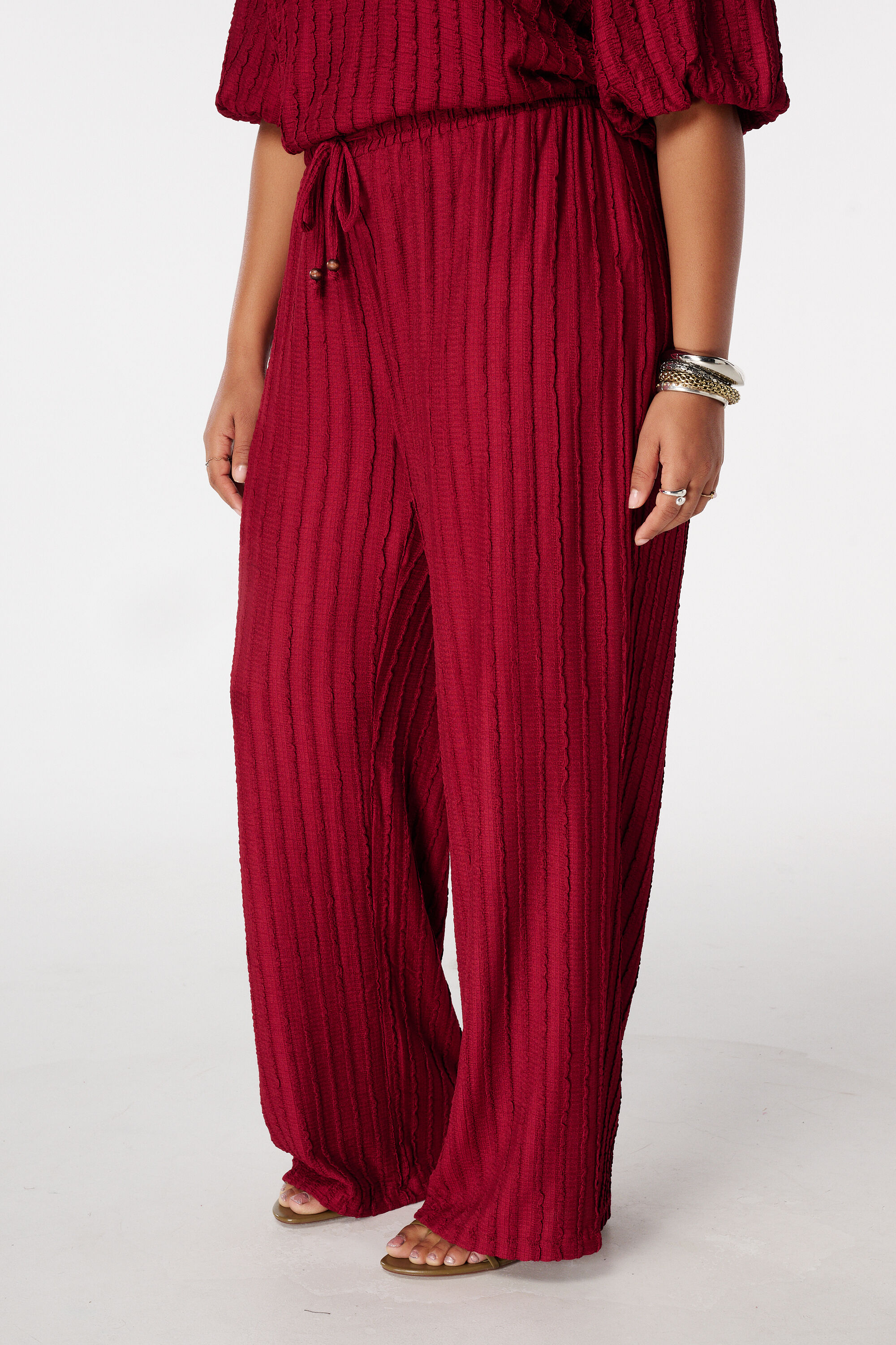Pantalon avec taille &eacute;lastique image number 5