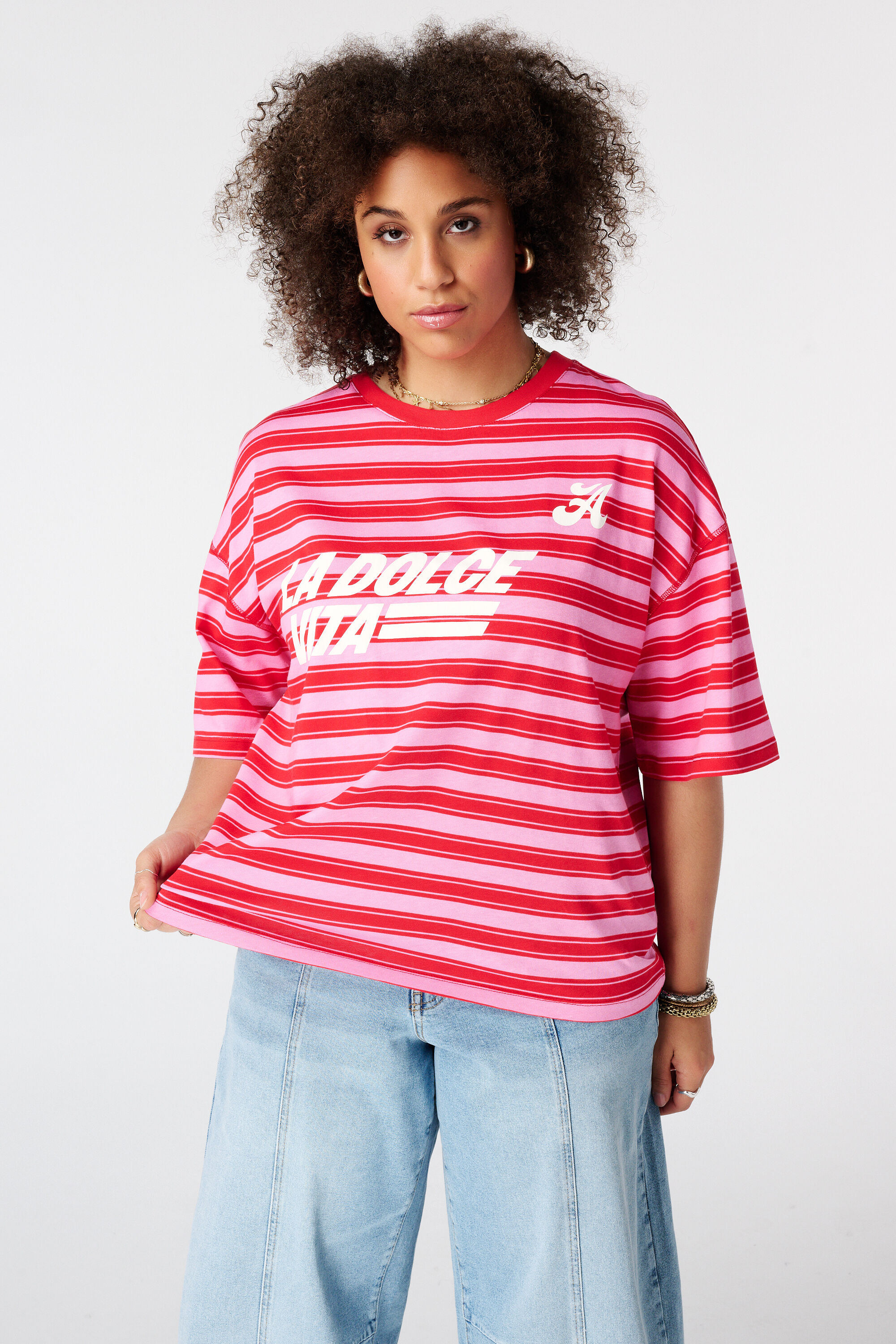 T shirt oversize avec illustration image number 0