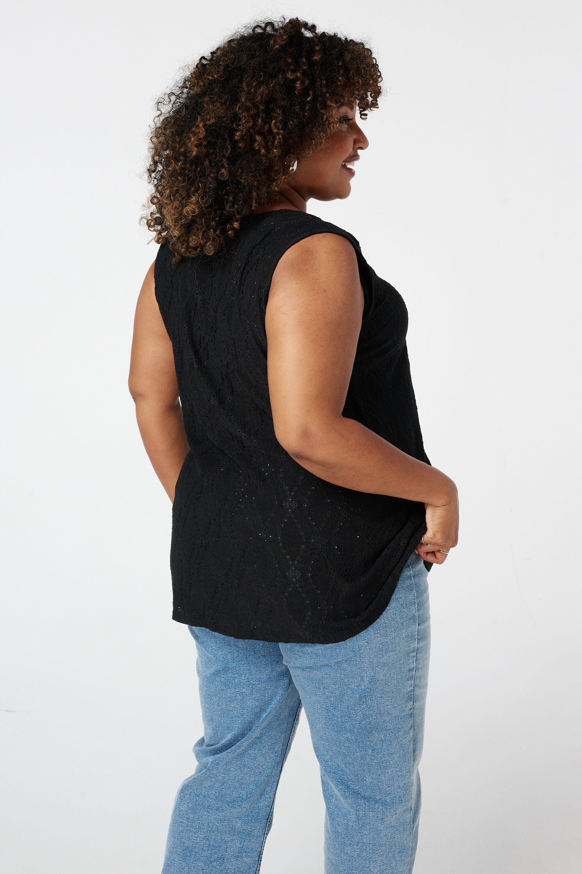 Haut sans manches avec structure en dentelle image number 3