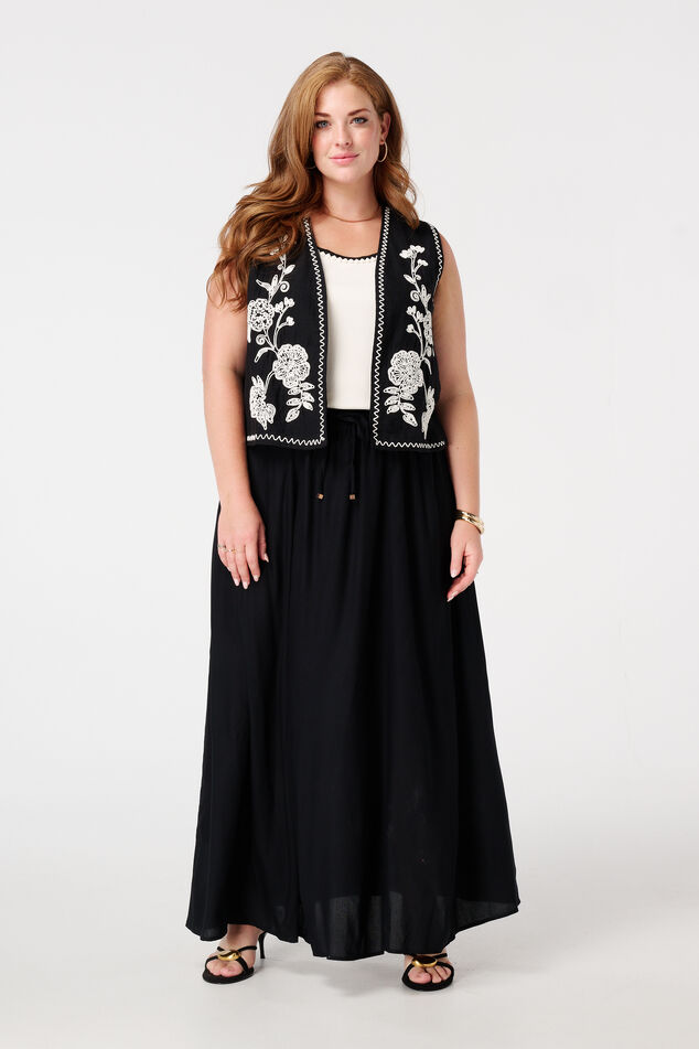 Jupe maxi à taille élastique image number 6