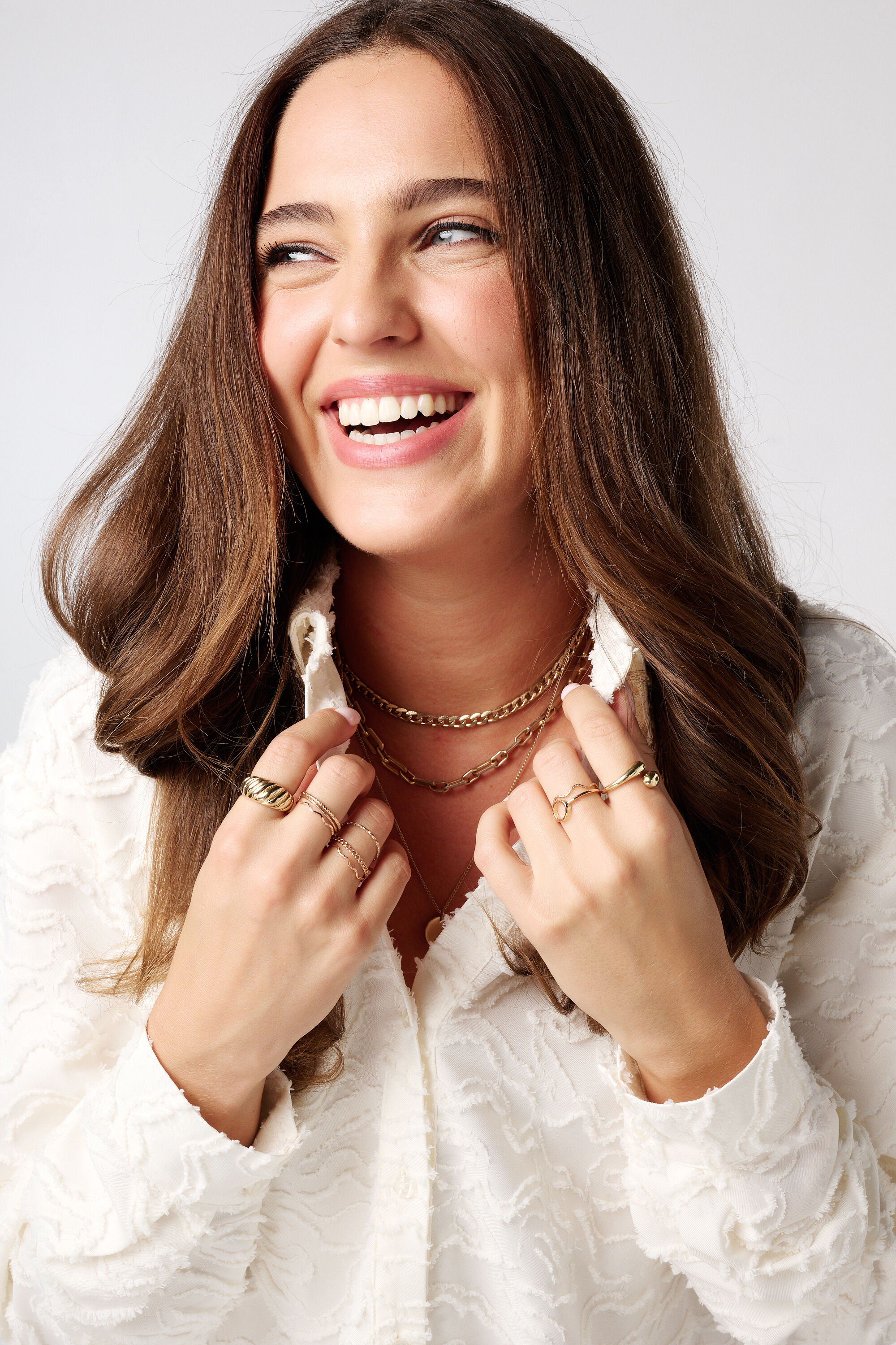 Blouse oversize en tissu structur&eacute; image number 4