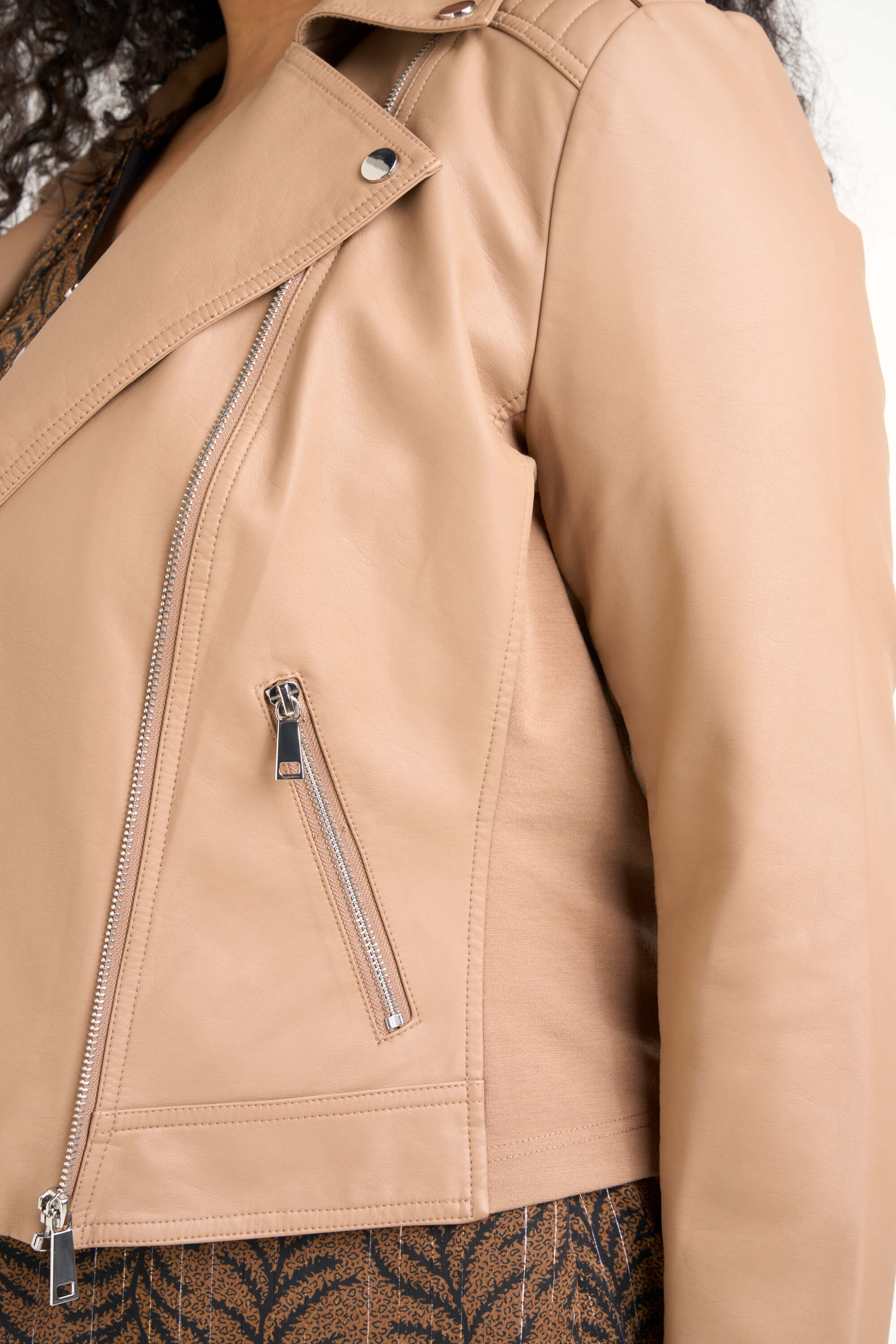 Veste style motard en similicuir image number 4