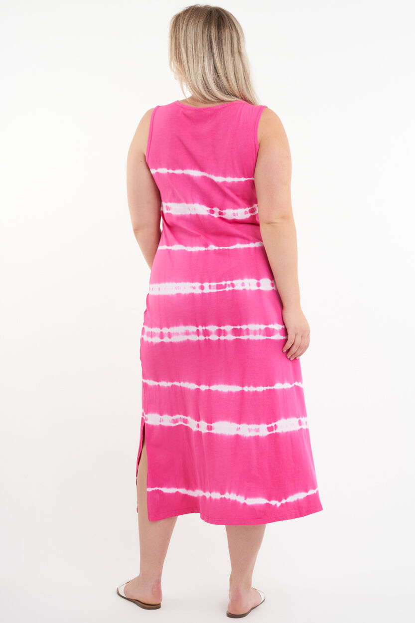 Robe avec un imprim&eacute; &agrave; effet tie-dye image number 3