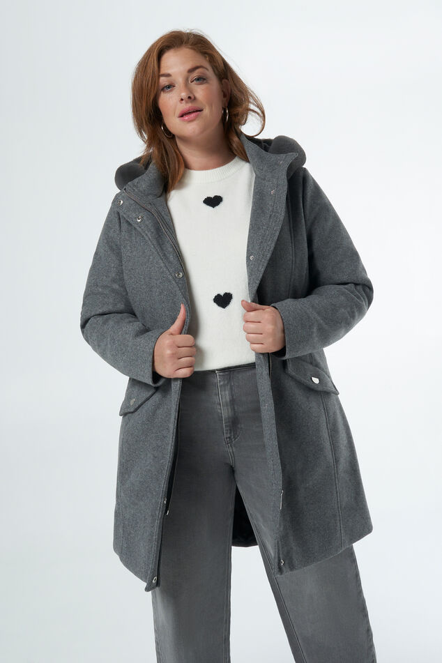Veste avec col en fausse fourrure image number 0