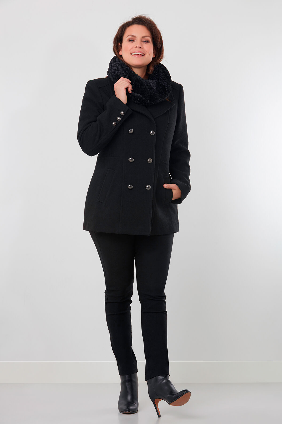 Manteau en m&eacute;lange de laine image number 4