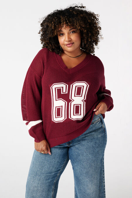 Pull universitaire en maille fine Pull universitaire en maille fine