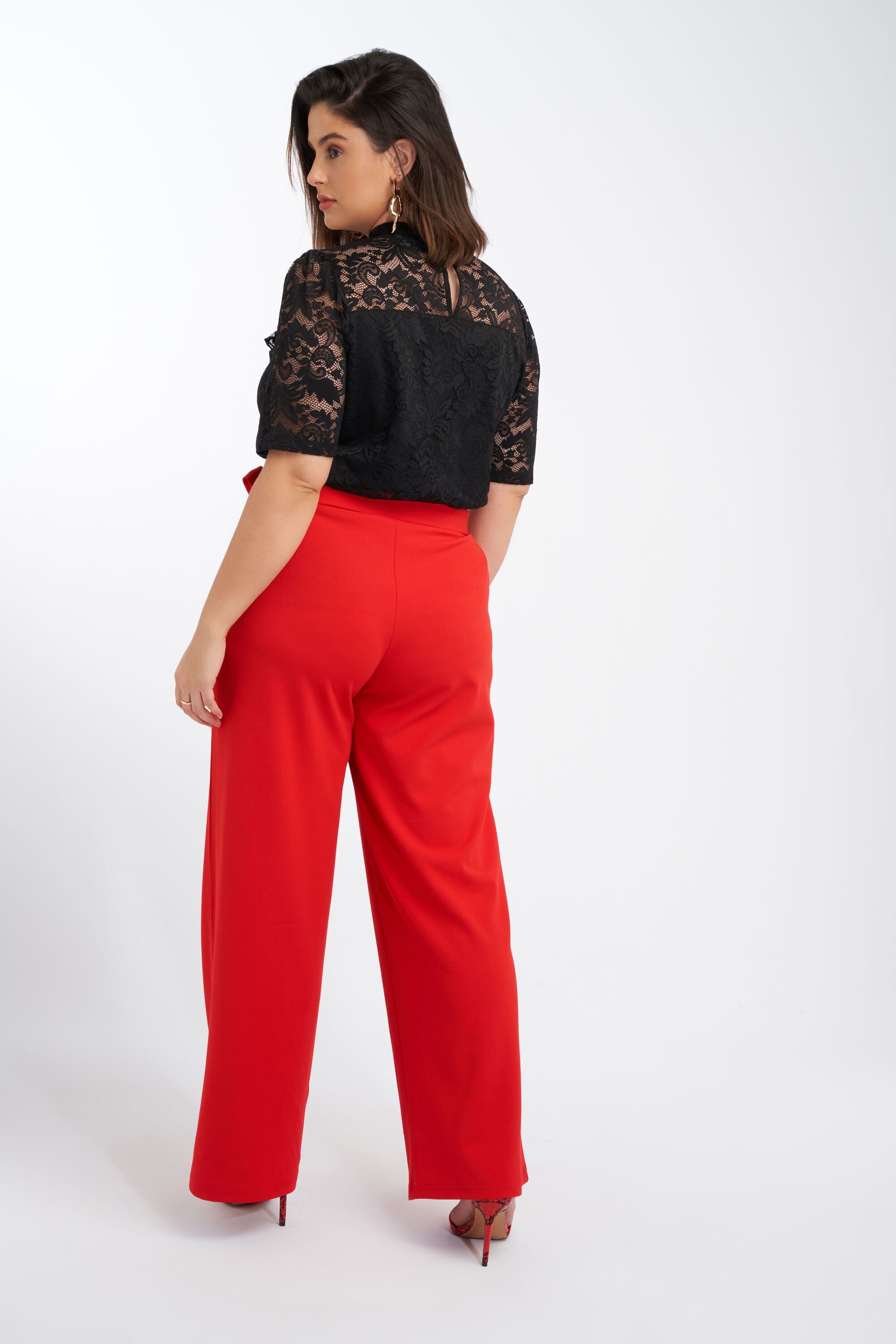 Trousers with tie belt image number 3