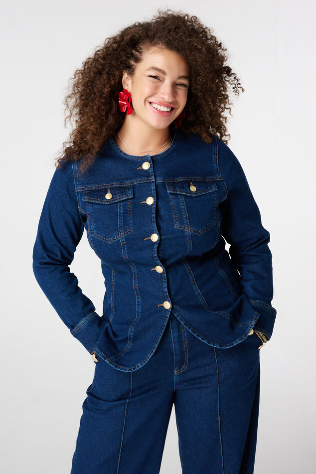 Veste en jean ajustée image number 0