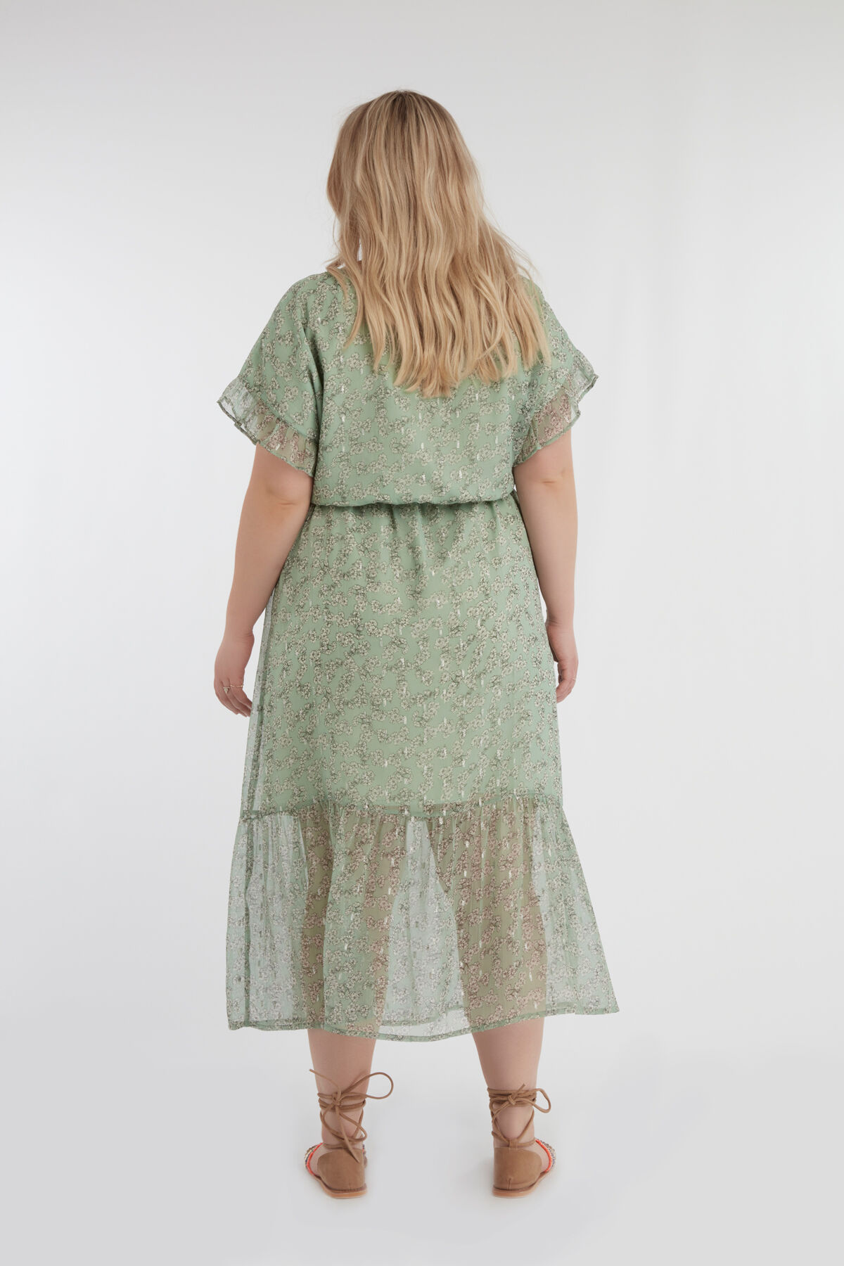 Robe &agrave; imprim&eacute; floral et volants image number 5