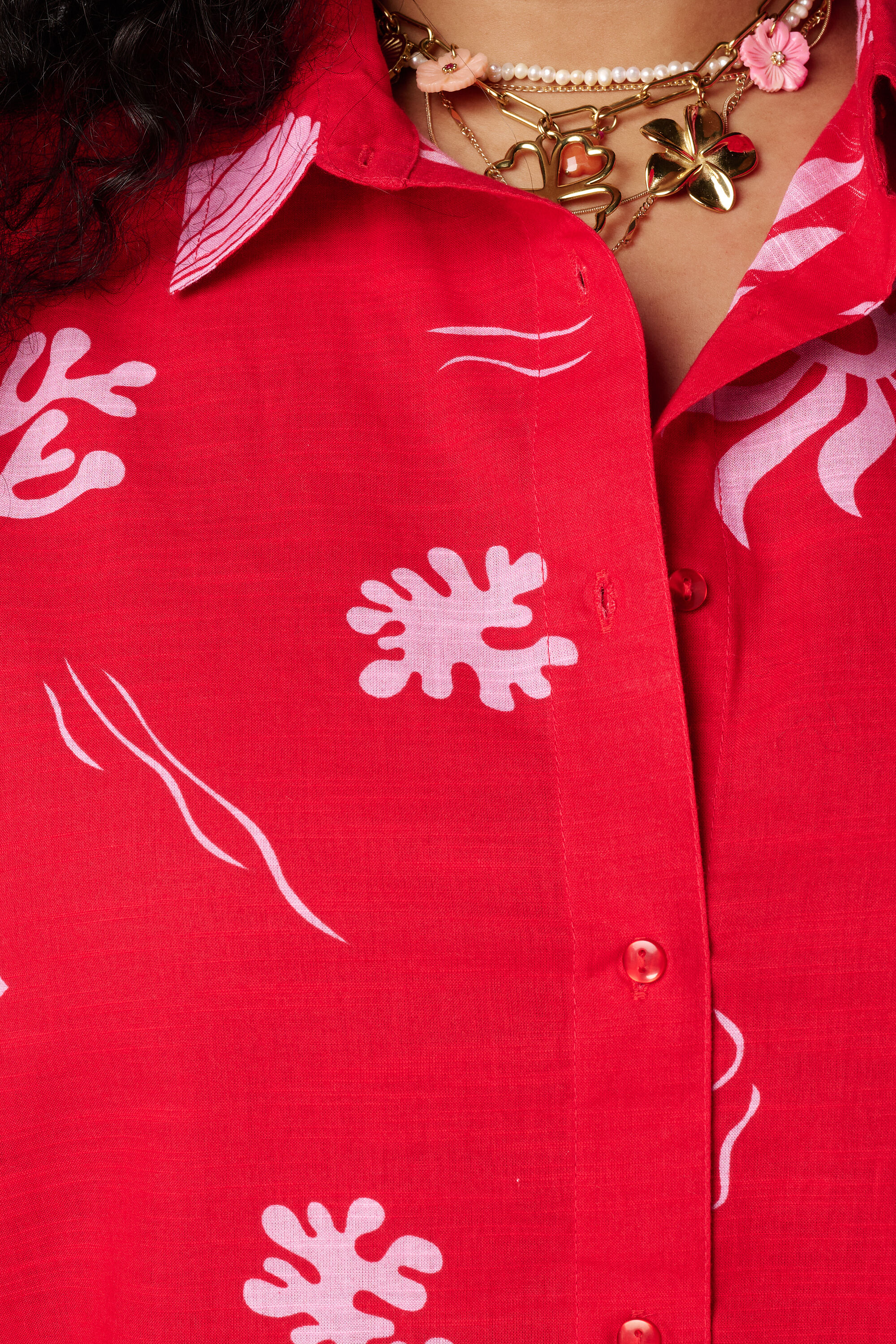 Blouse avec imprim&eacute; tropical image number 6