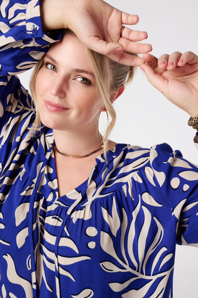 Blouse imprimée avec bobines image number 4