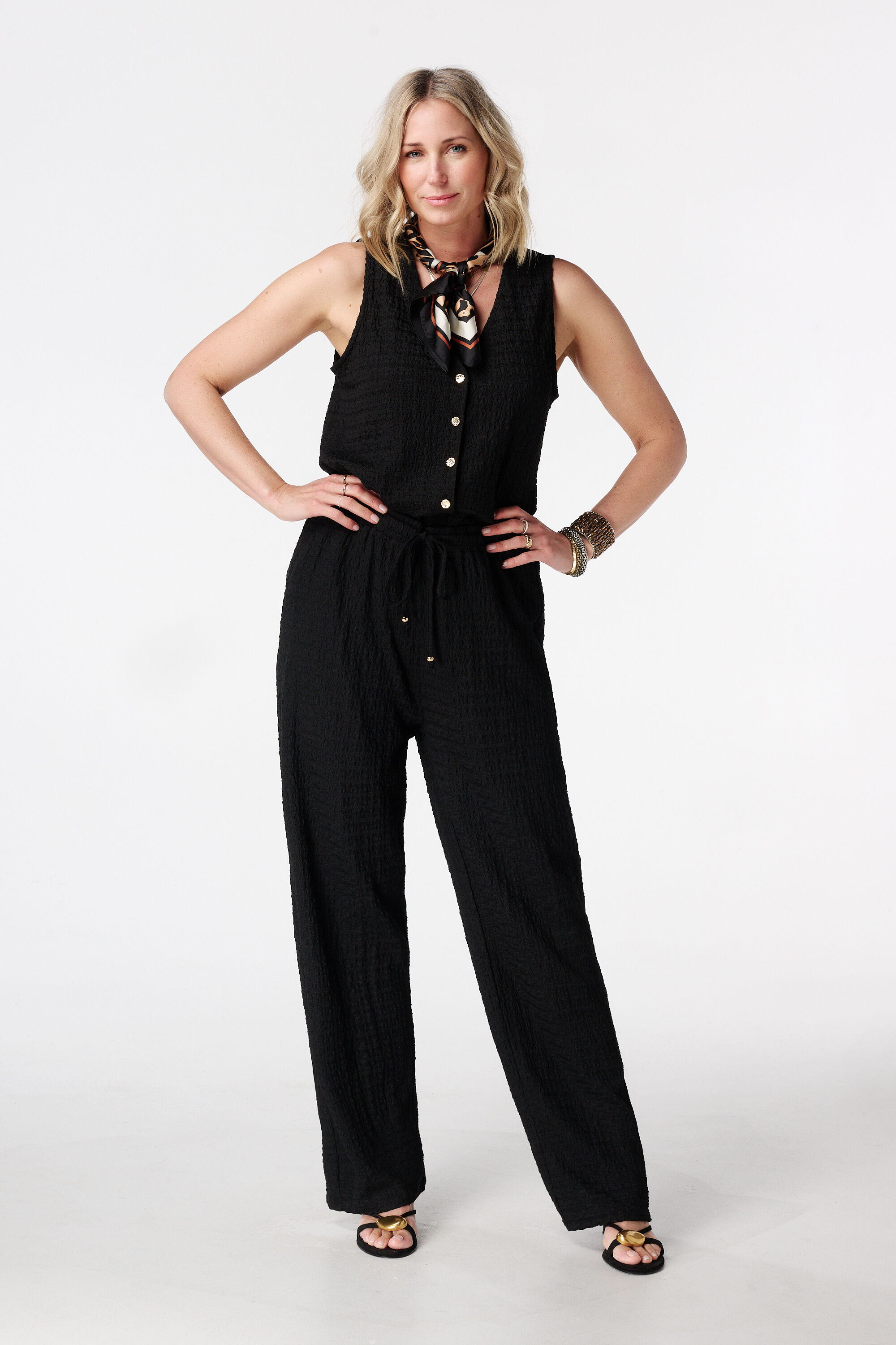 Pantalon avec taille &eacute;lastique image number 0