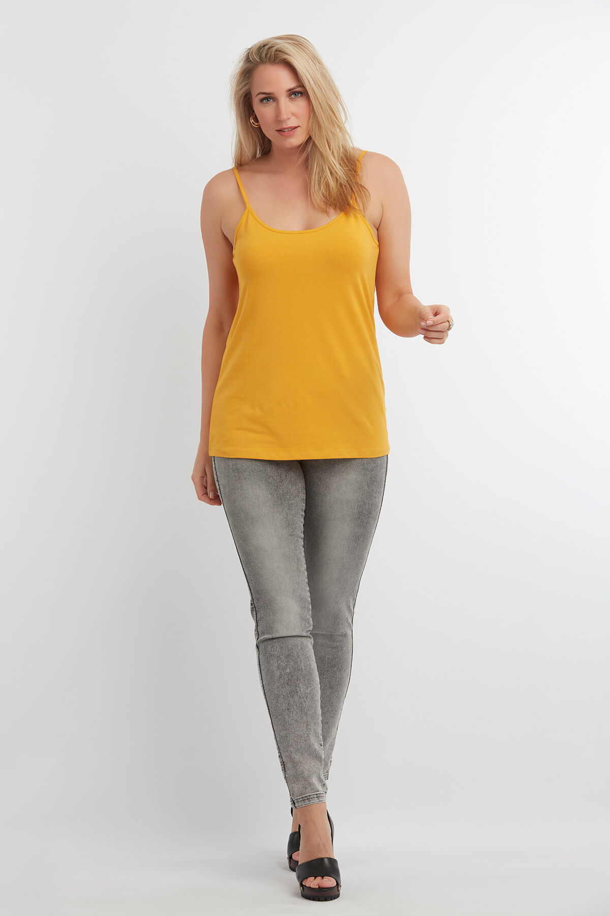 D&eacute;bardeur en coton avec bretelles fines image number 3