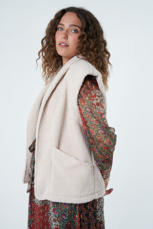 Gilet sans manches en fausse fourrure  image number 0