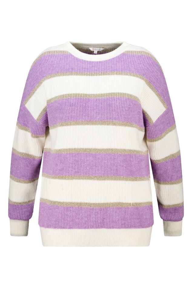 Pull rayé avec lurex image number 1