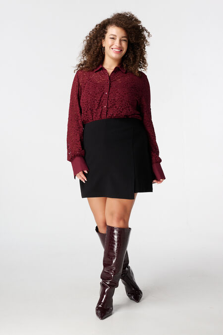 Jupe à rabat et taille élastique Jupe à rabat et taille élastique