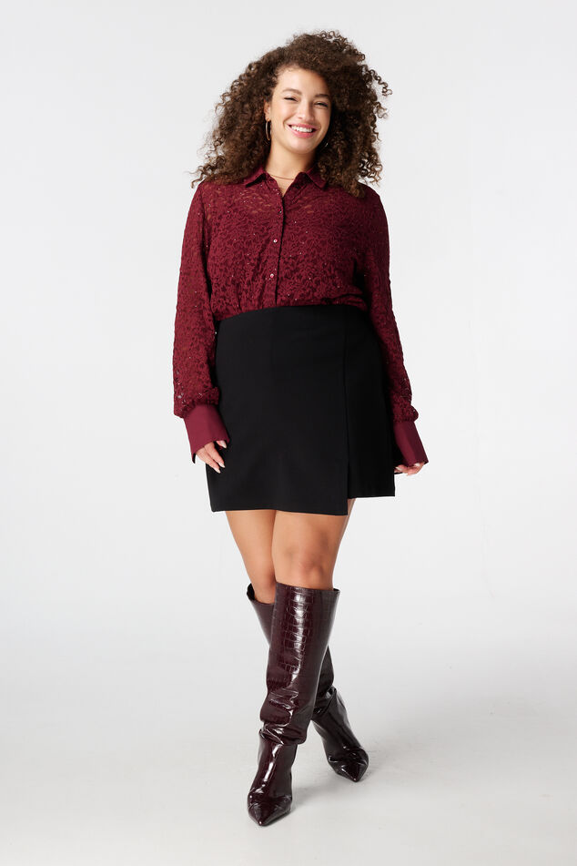 Jupe à rabat et taille élastique image number 0