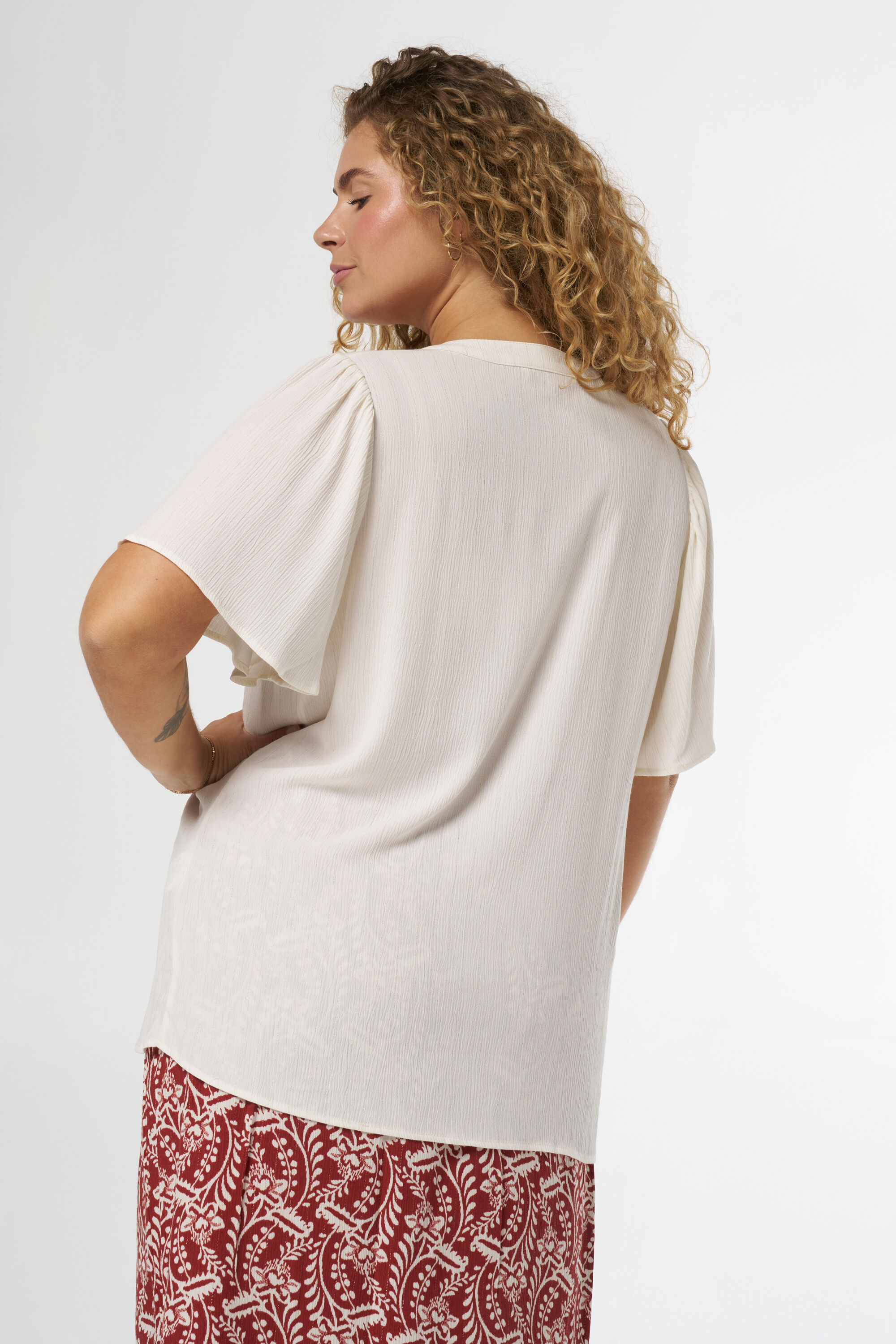 Chemisier avec manches papillon image number 3