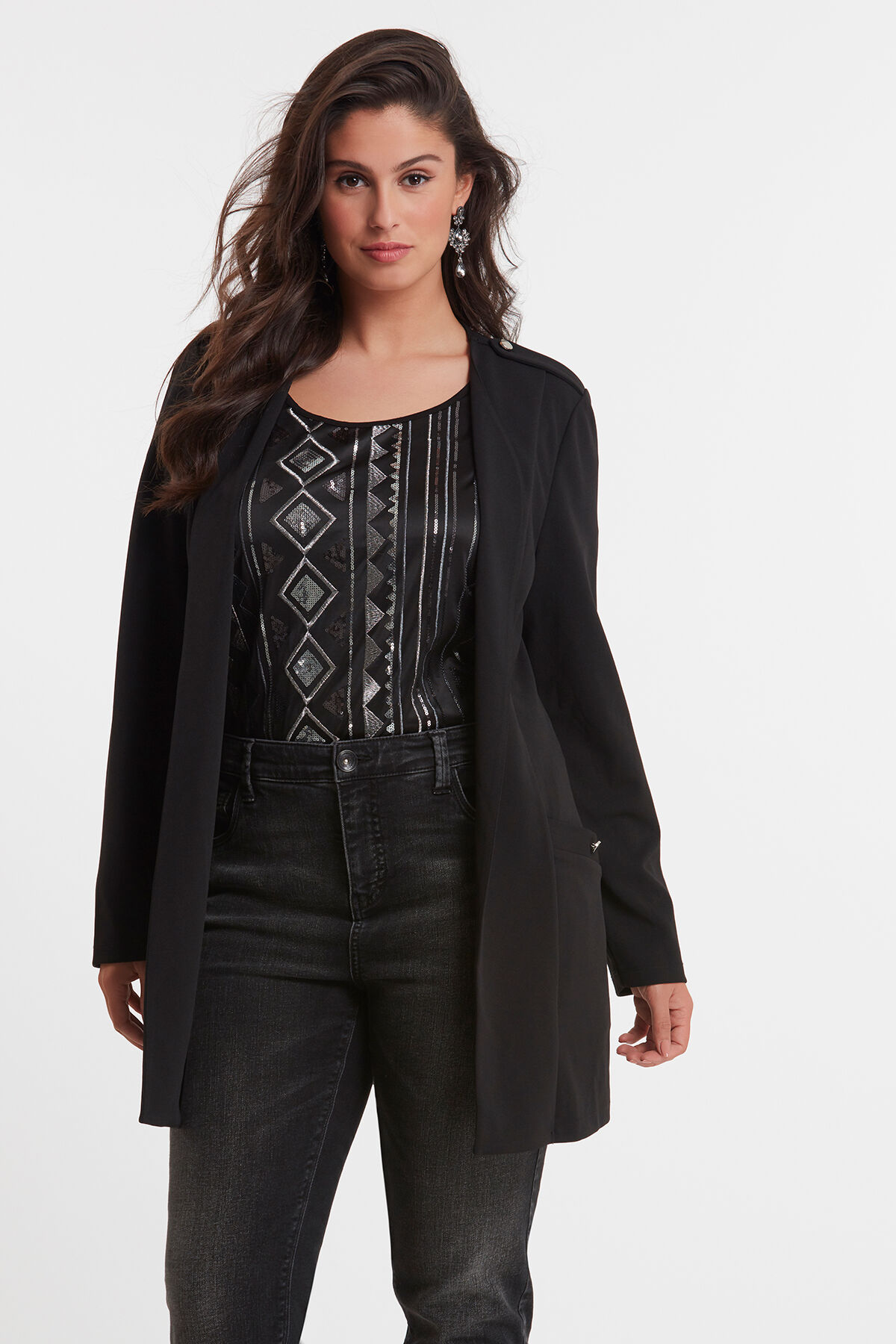 Veste blazer long deals