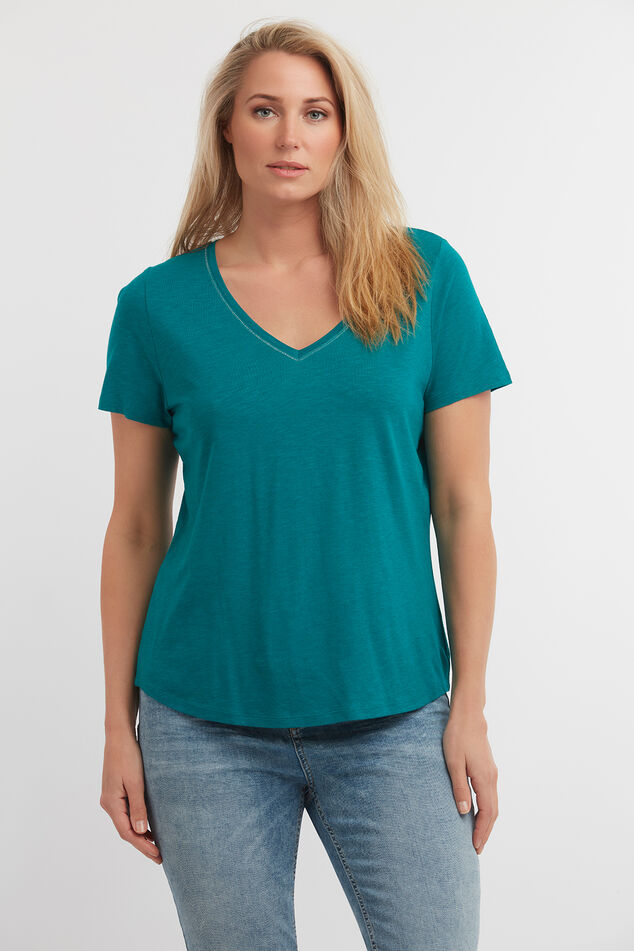 T-shirt en tissu flammé image number 0