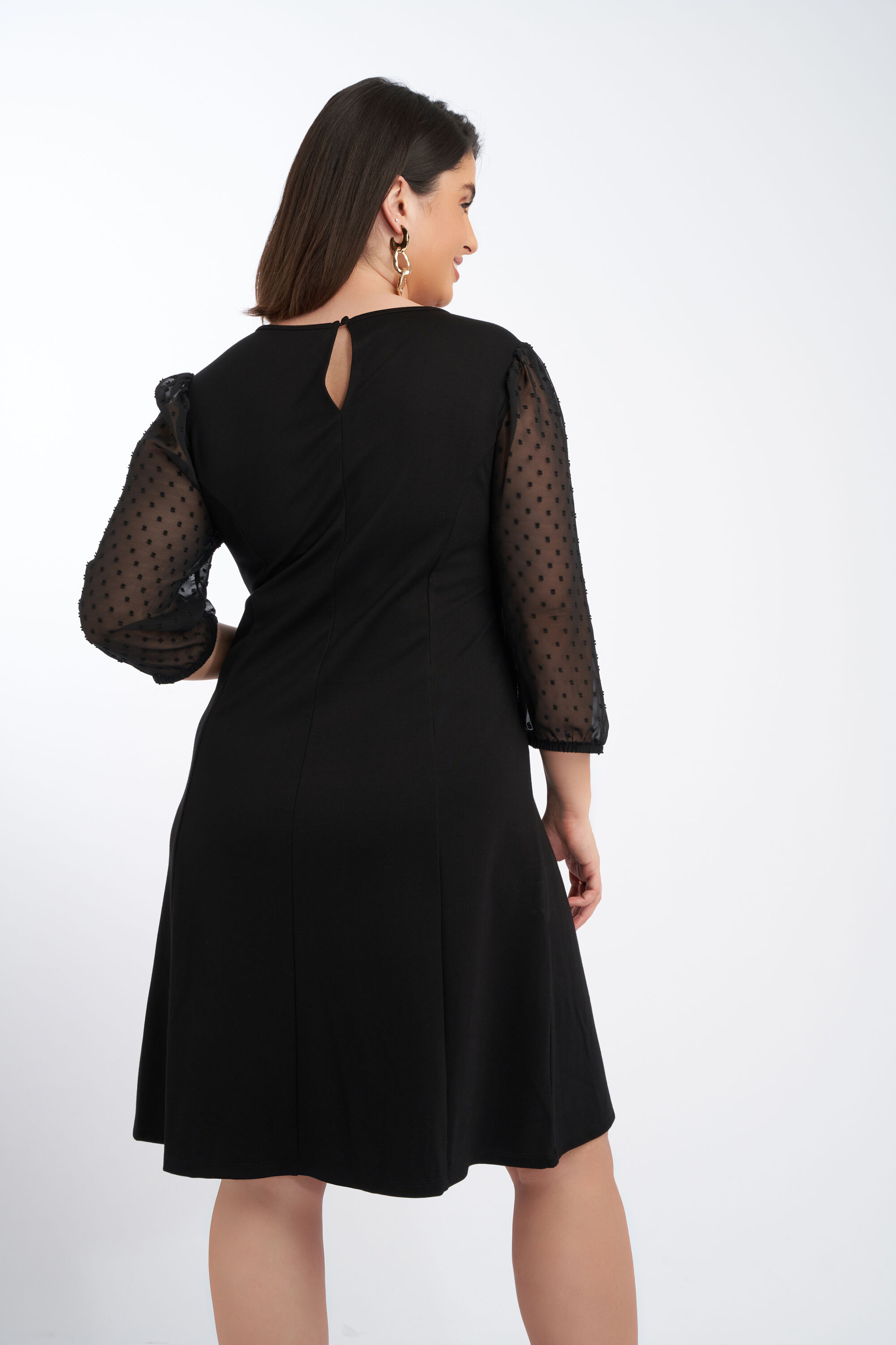 Robes &agrave; manches transparentes image number 3