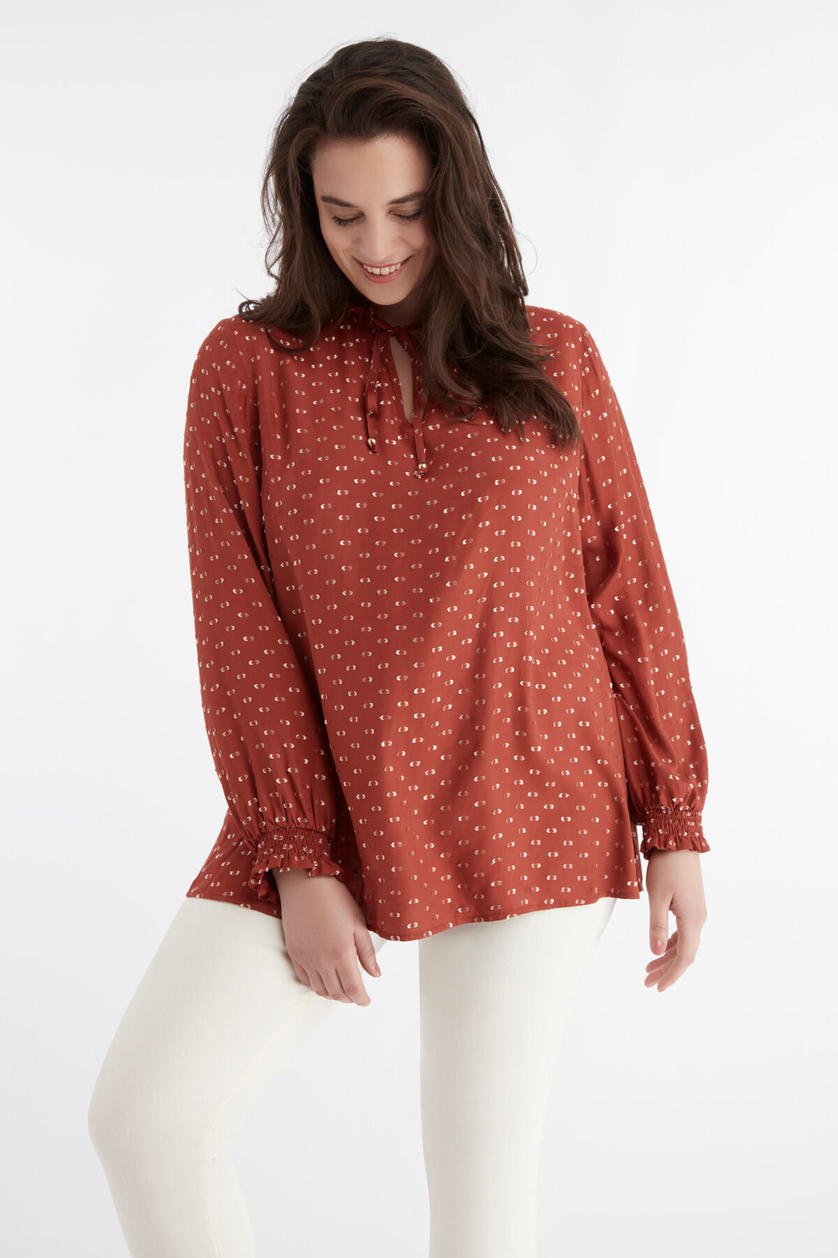 Chemisier avec d&eacute;tails en lurex image number 5