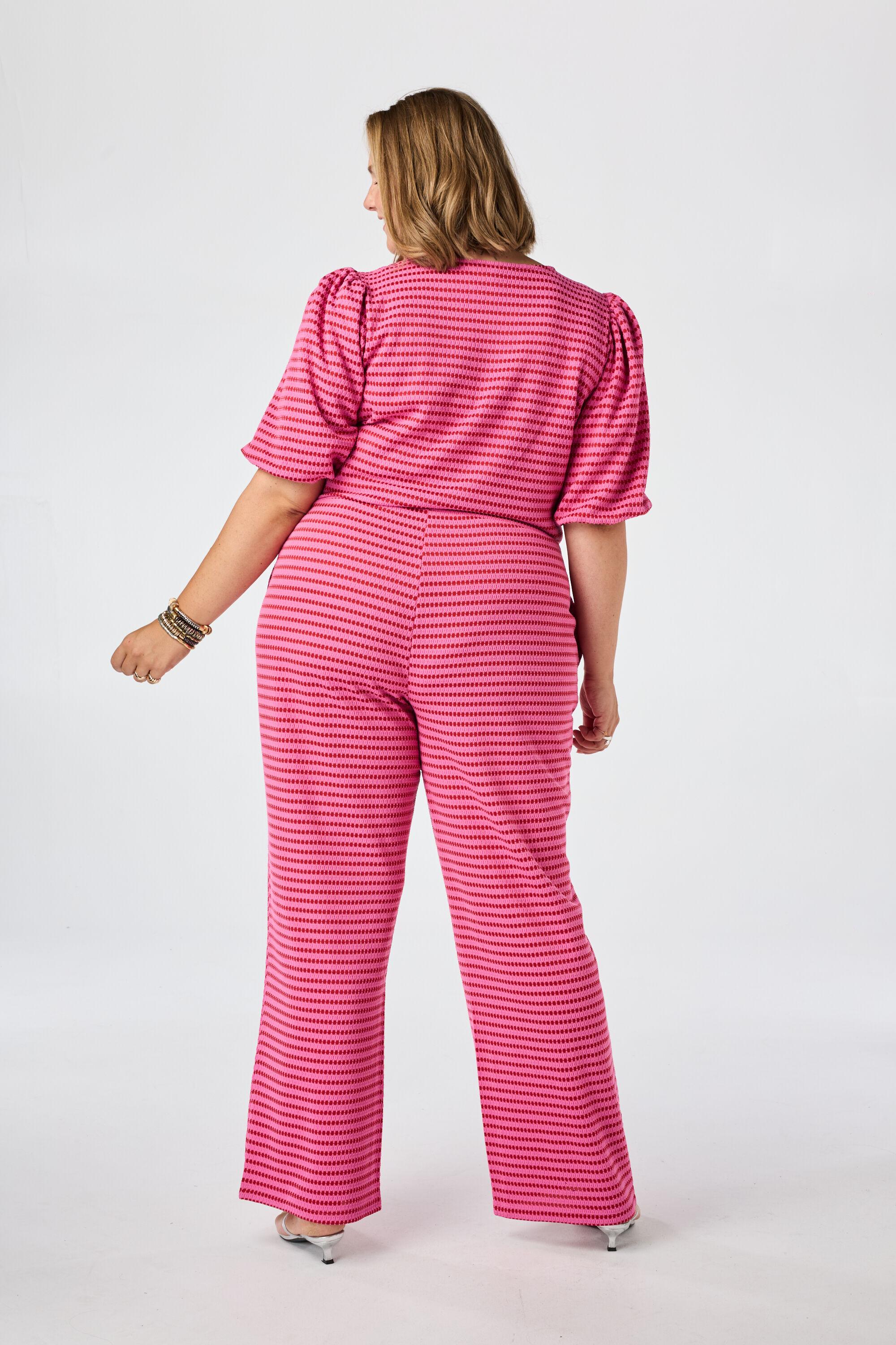 Pantalon large &agrave; taille &eacute;lastique image number 3